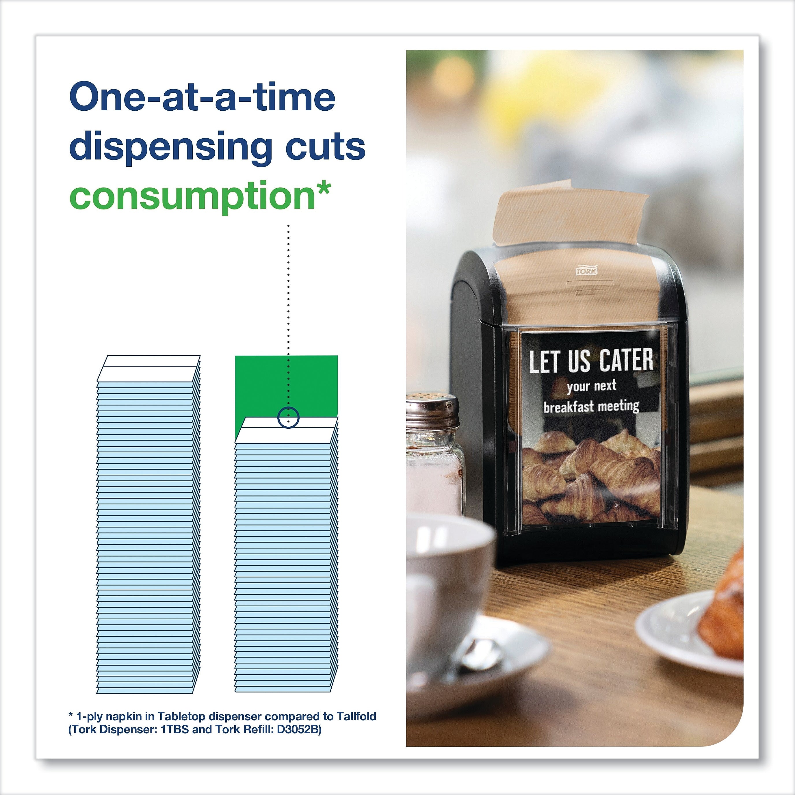 Tork Xpressnap Fit Dispenser Napkin, 2-Ply, Natural, 120 Napkins/Pack, 36 Packs/CT