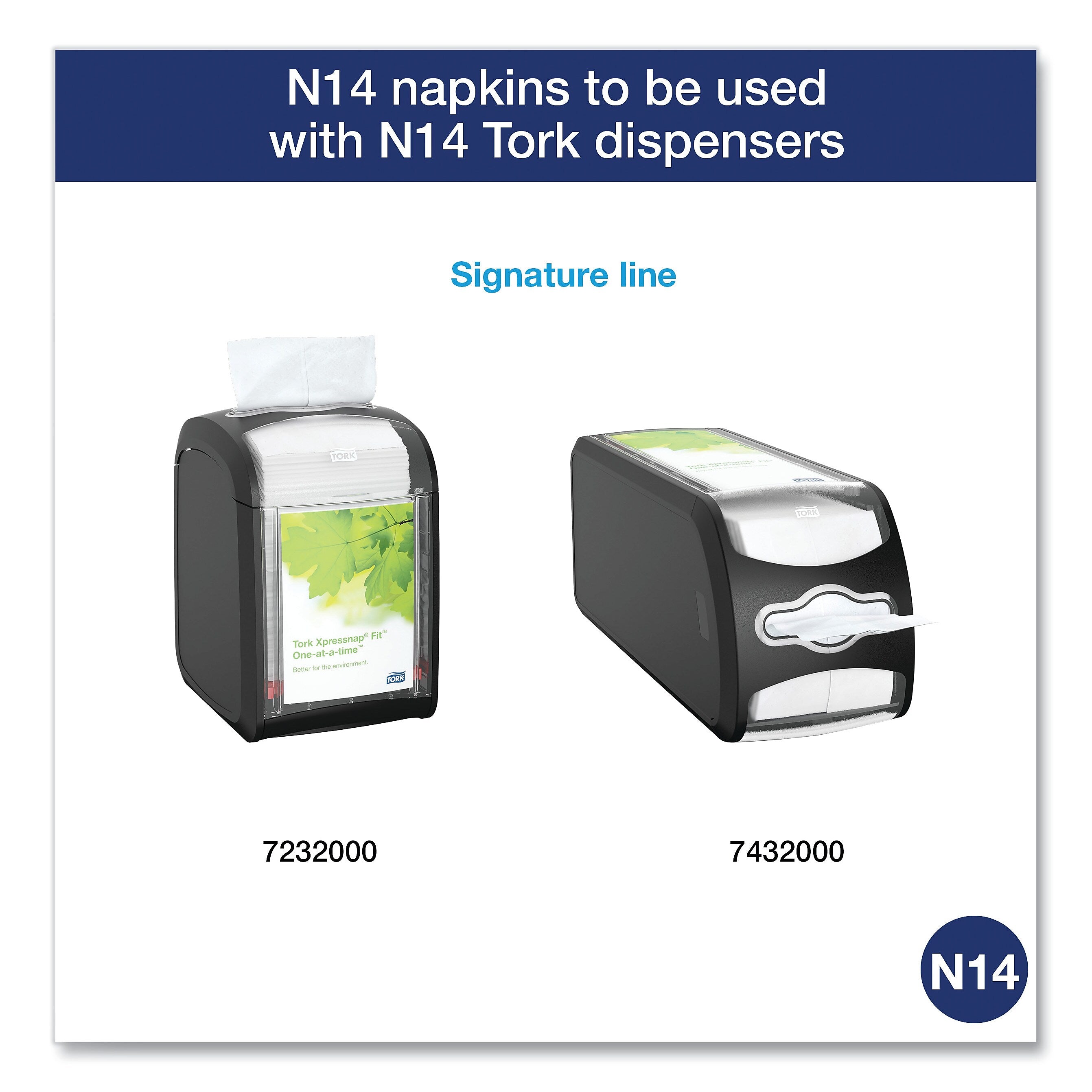 Tork Xpressnap Fit Dispenser Napkin, 2-Ply, White, 120 Napkins/Pack, 36 Packs/CT