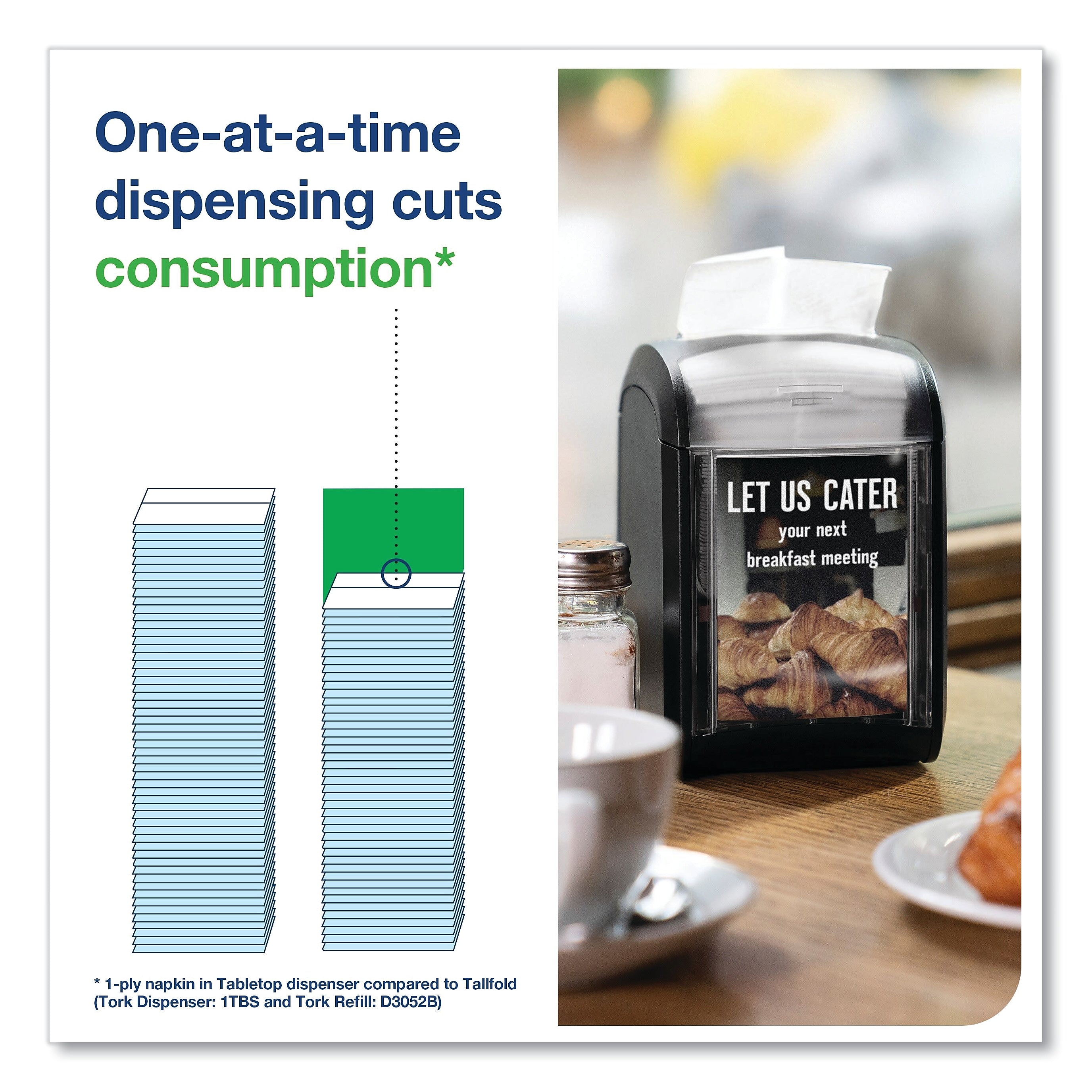 Tork Xpressnap Fit Dispenser Napkin, 2-Ply, White, 120 Napkins/Pack, 36 Packs/CT