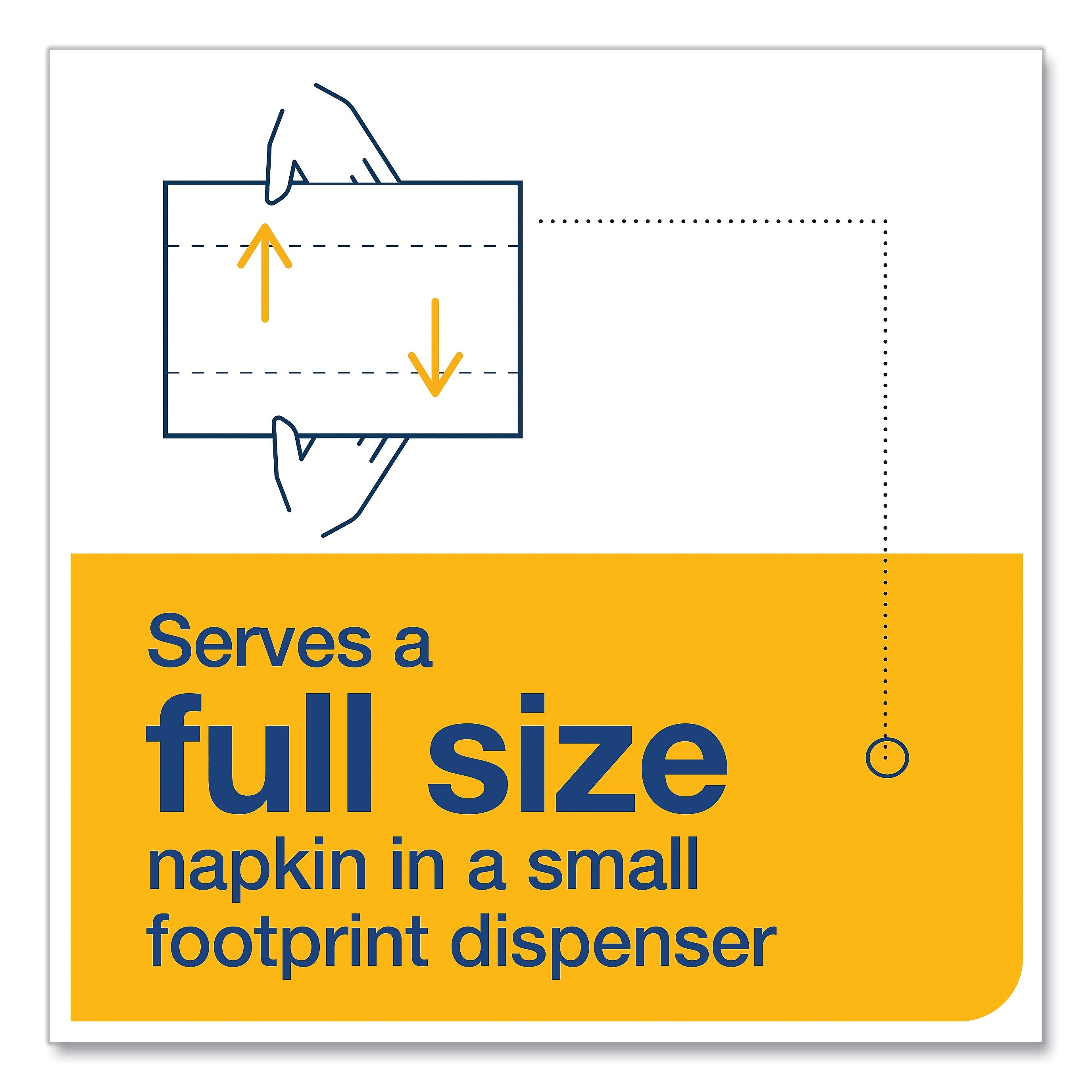 Tork Xpressnap Fit Dispenser Napkin, 2-Ply, White, 120 Napkins/Pack, 36 Packs/CT