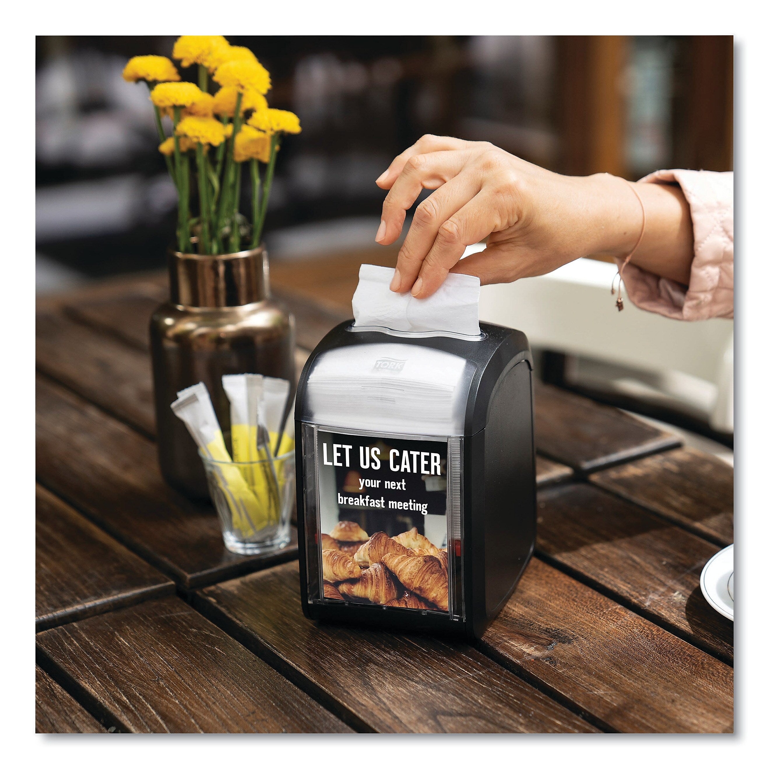 Tork Xpressnap Fit Dispenser Napkin, 2-Ply, White, 120 Napkins/Pack, 36 Packs/CT