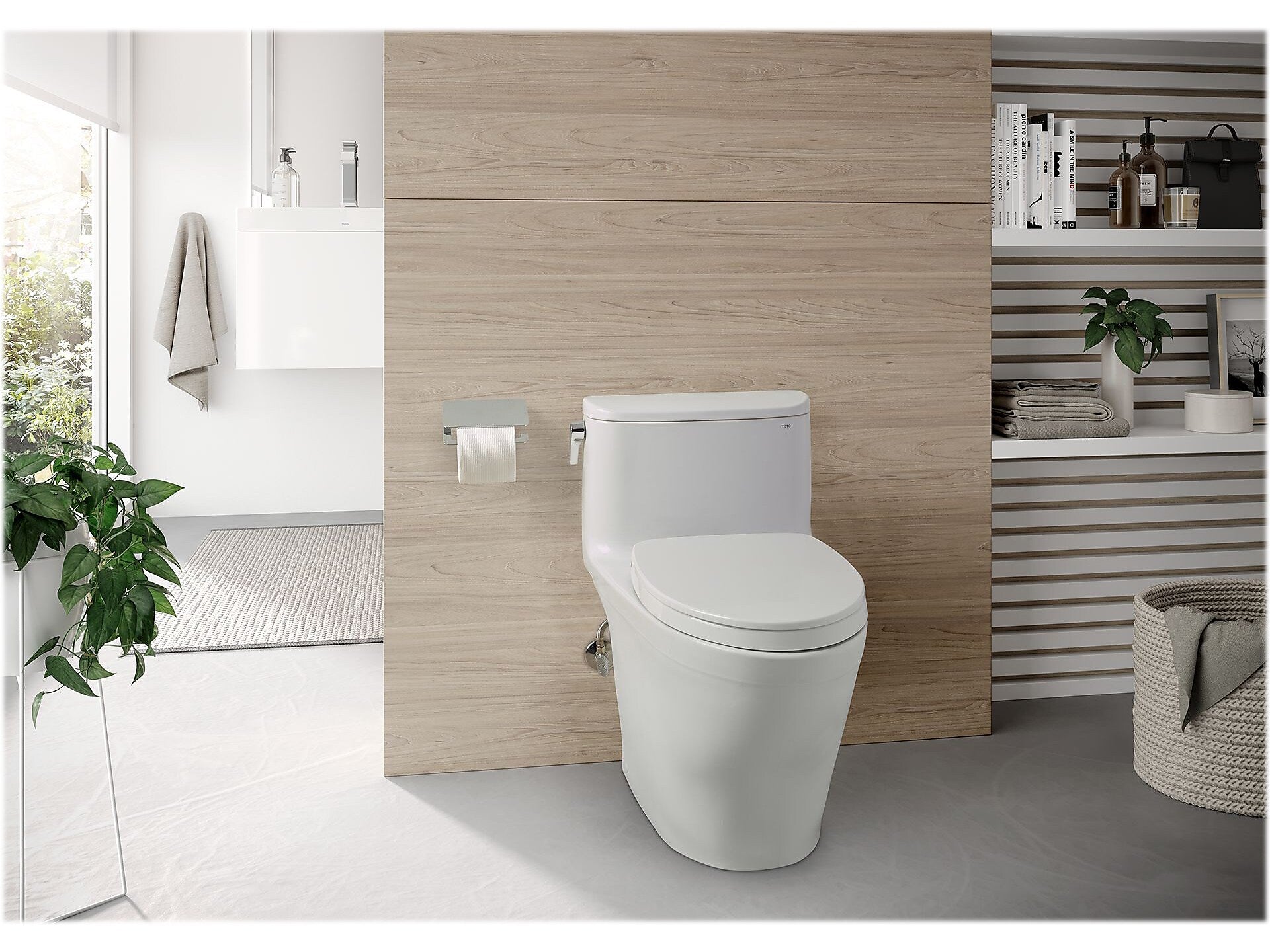 Toto Nexus 1 gal. TORNADO FLUSH One-Piece Toilet, Cotton