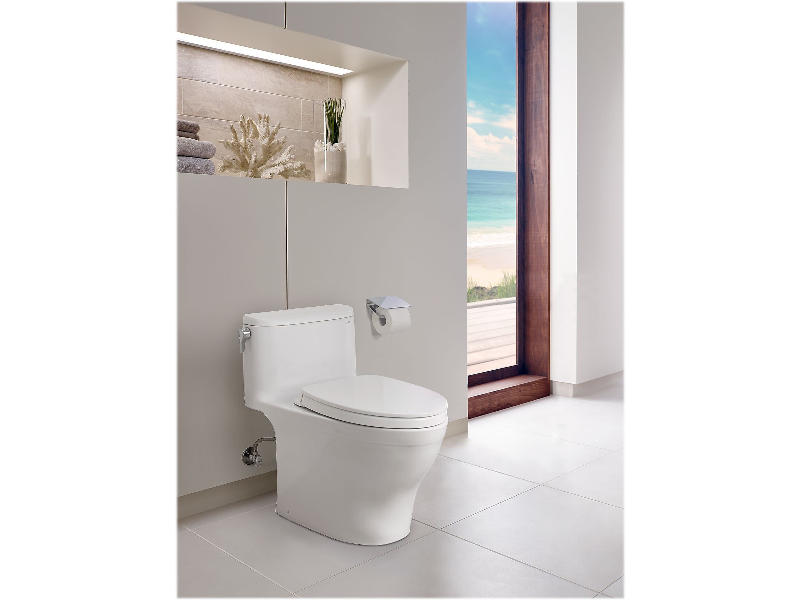 Toto Nexus 1 gal. TORNADO FLUSH One-Piece Toilet, Cotton