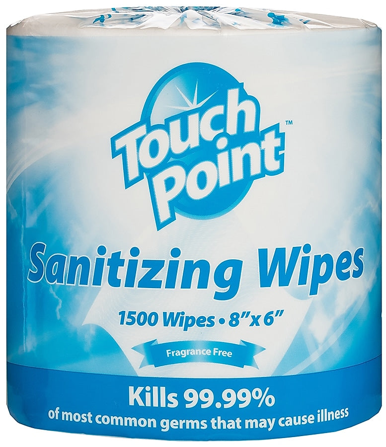 TouchPoint Disinfecting Wipes, 1500 Wipes/Container, 2/Carton