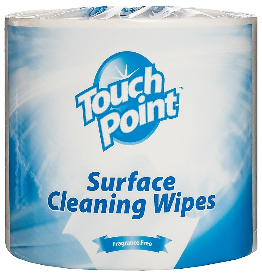 TouchPoint Premium Cleaning Wipes, Fragrance-Free, 1800 Wipes per Case, 900 Wipes/Roll, 2 Rolls/Case