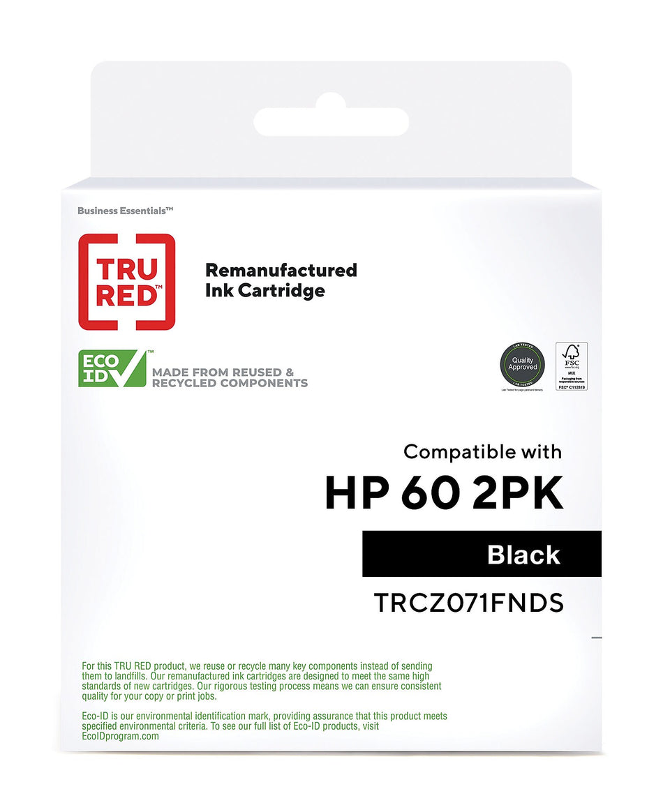 TRED REMAN HP 60 BLACK INK