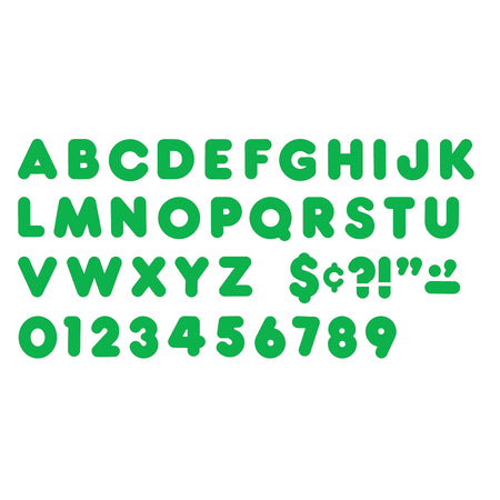 TREND 4" Casual Uppercase Ready Letters, Green, 71/Pack, 6 Packs