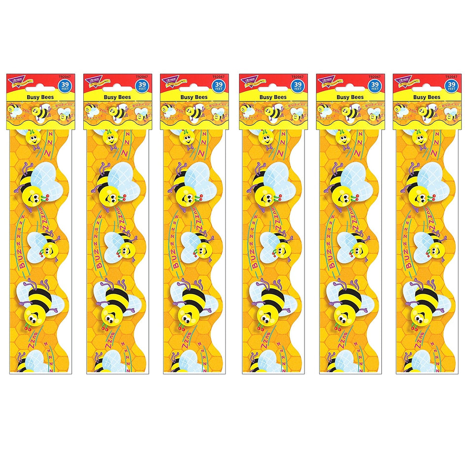 TREND Busy Bees Terrific Trimmers, 39 Feet Per Pack, 6 Packs