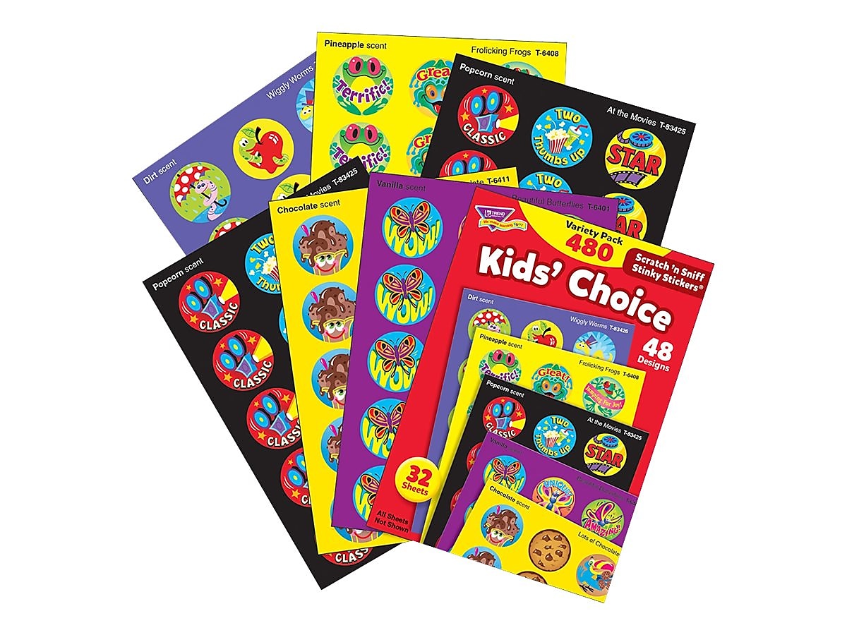 Trend Stinky Stickers, Assorted Colors, 480/Pack