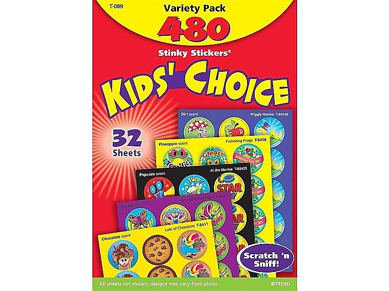 Trend Stinky Stickers, Assorted Colors, 480/Pack