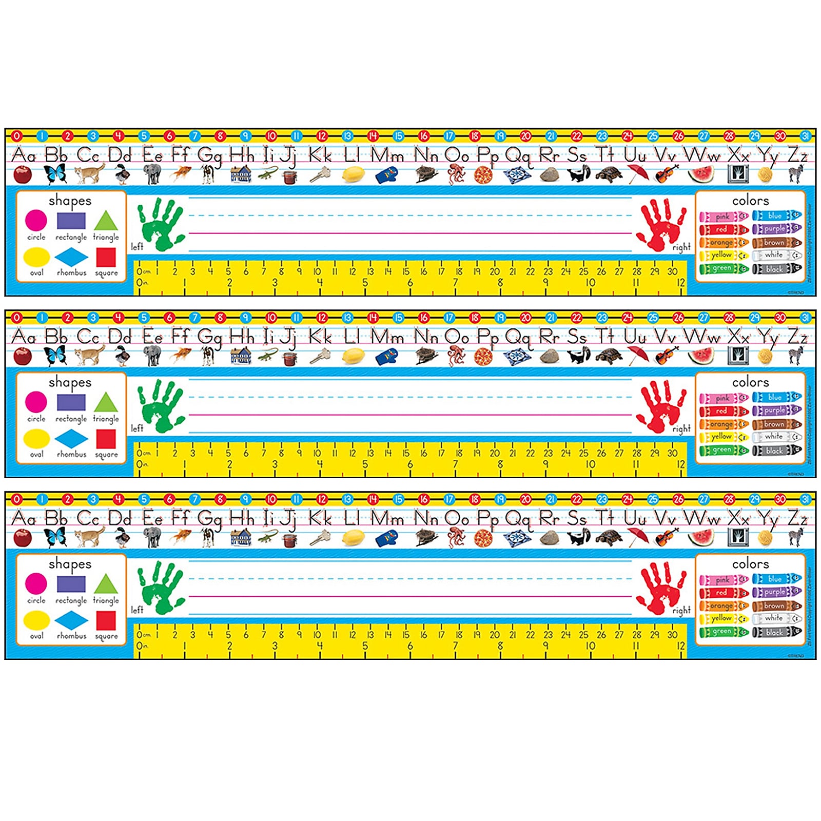 TREND Zaner-Bloser Desk Toppers Reference Name Plates, PreK-1, 3.75