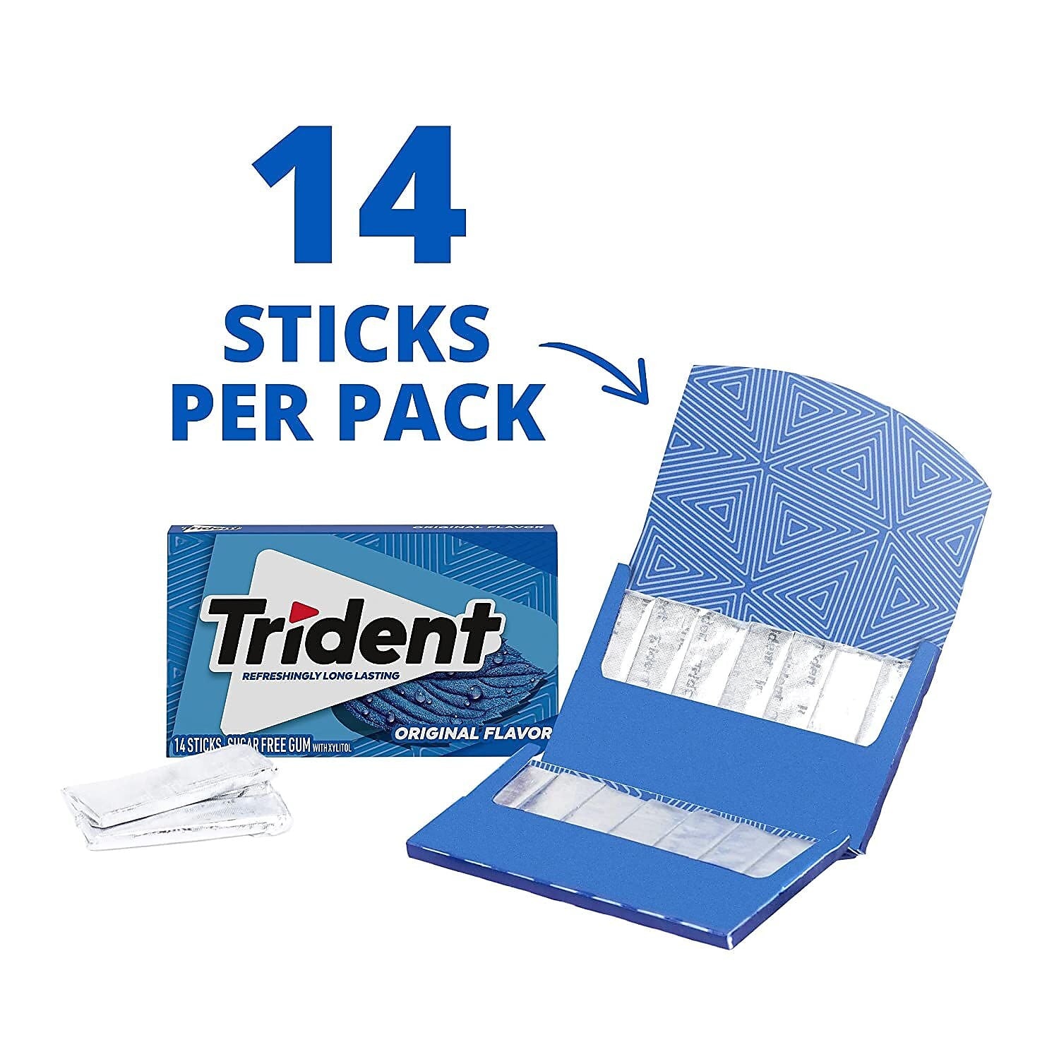 Trident Original Gum, 14 Pieces/Pack, 12/Box