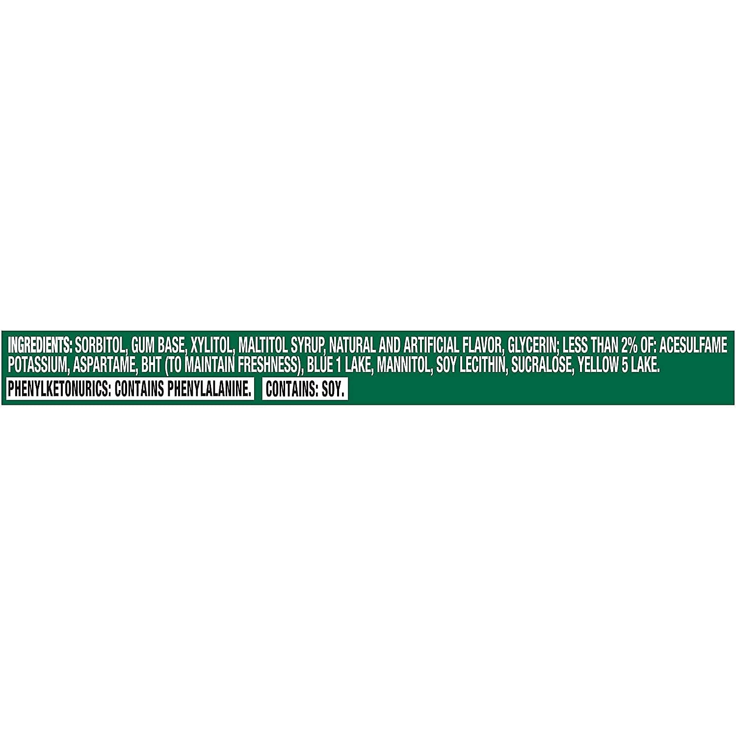Trident Sugar Free Spearmint Gum, 14 Pieces/Pack, 12/Box