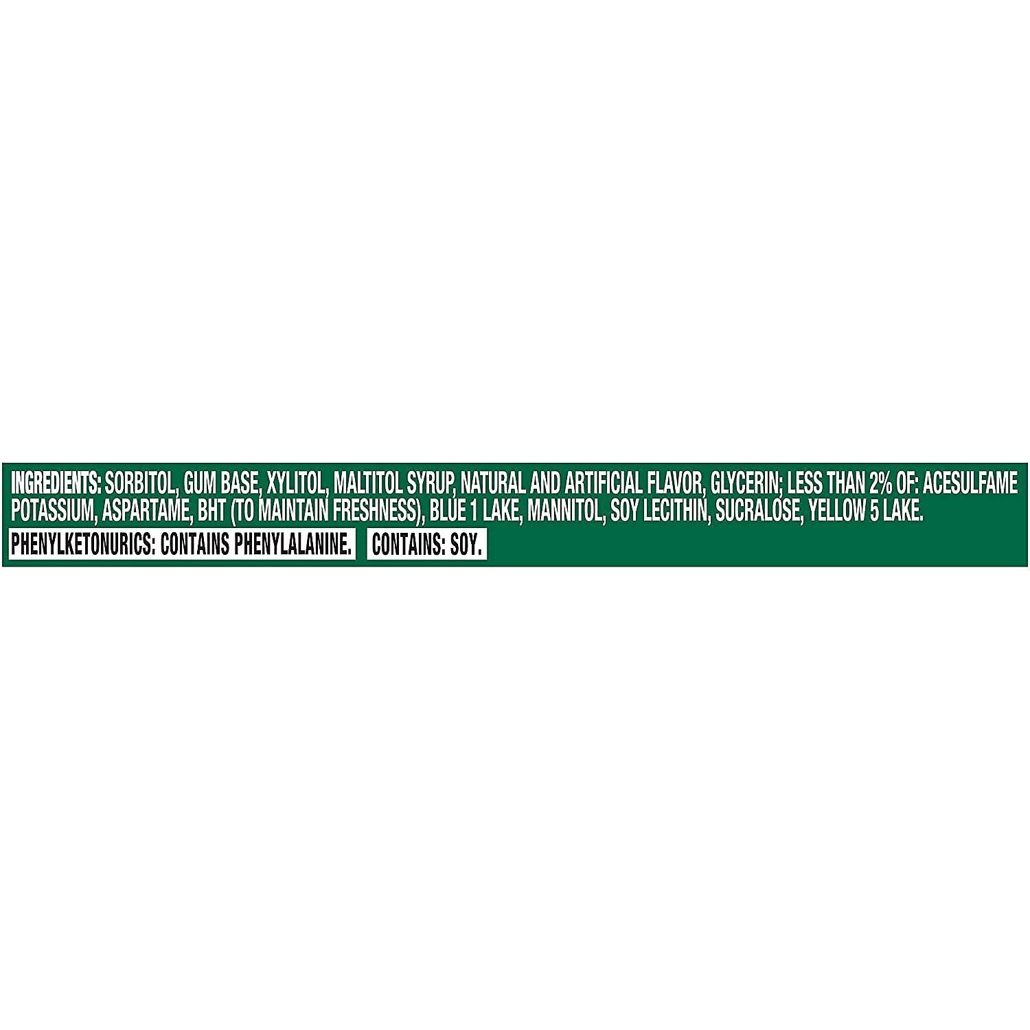 Trident Sugar Free Spearmint Gum, 14 Pieces/Pack, 12/Box