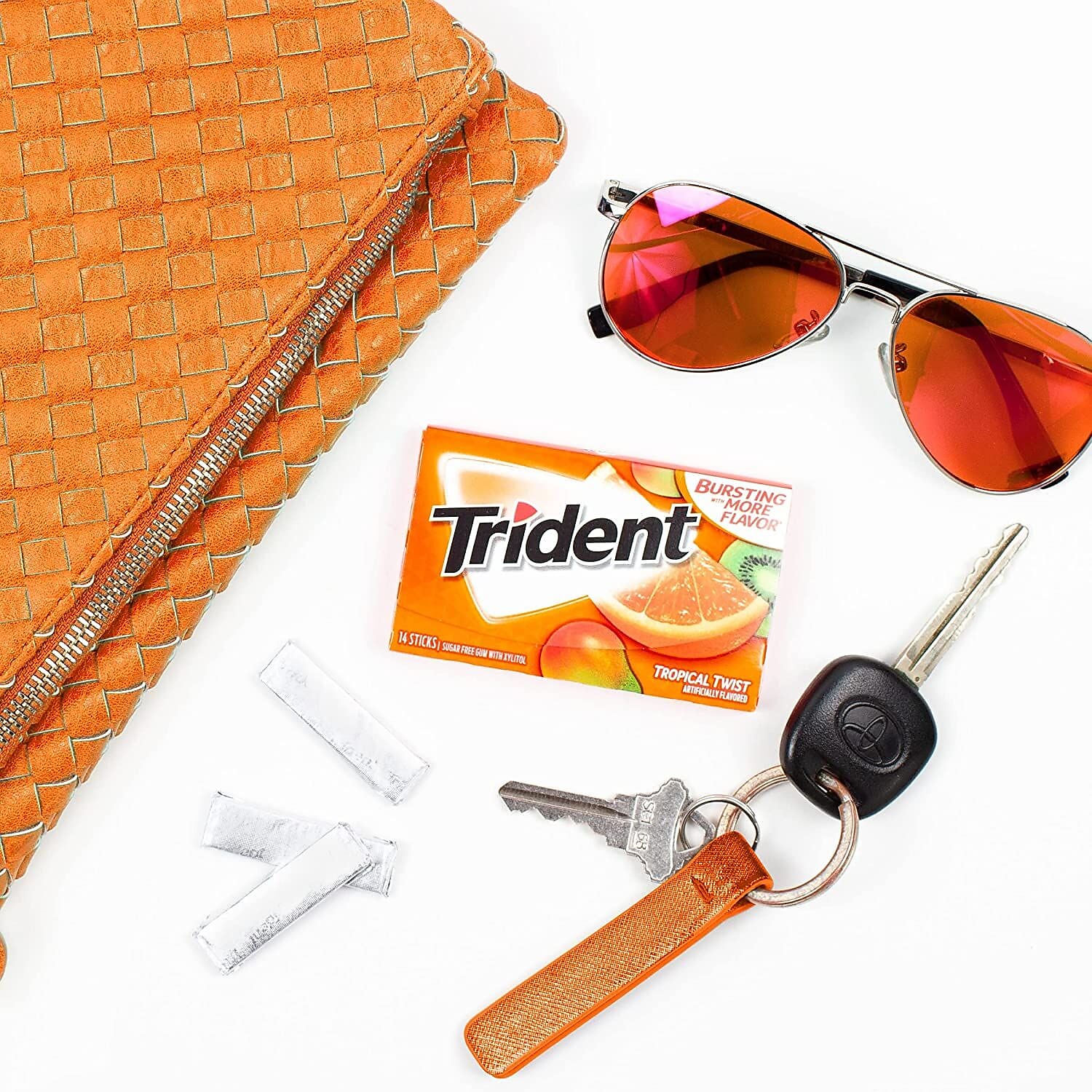 Trident Sugar Free Tropical Twist Gum, 14 Pieces/Pack, 12/Box