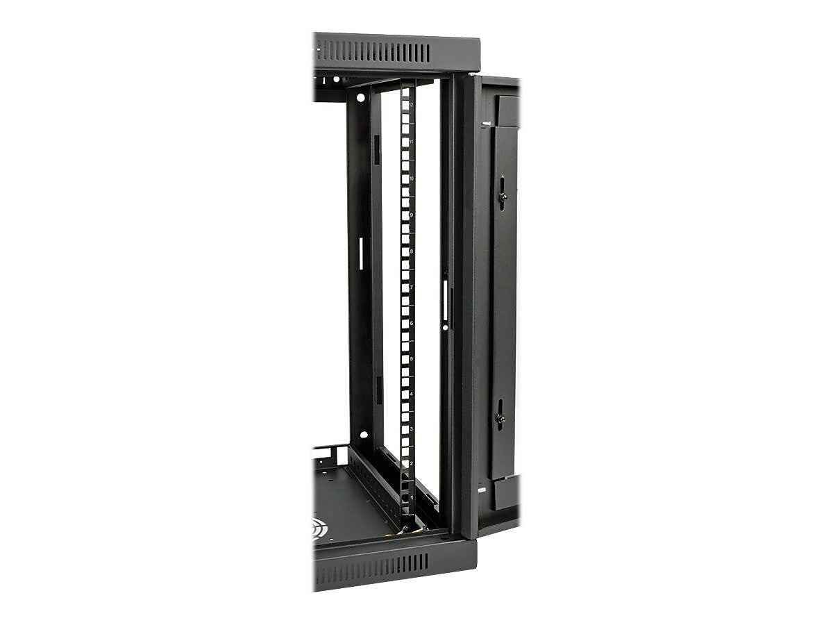 Tripp Lite SmartRack 12U Wall Mount Low-Profile Rack Enclosure Cabinet with Acrylic Window, Black