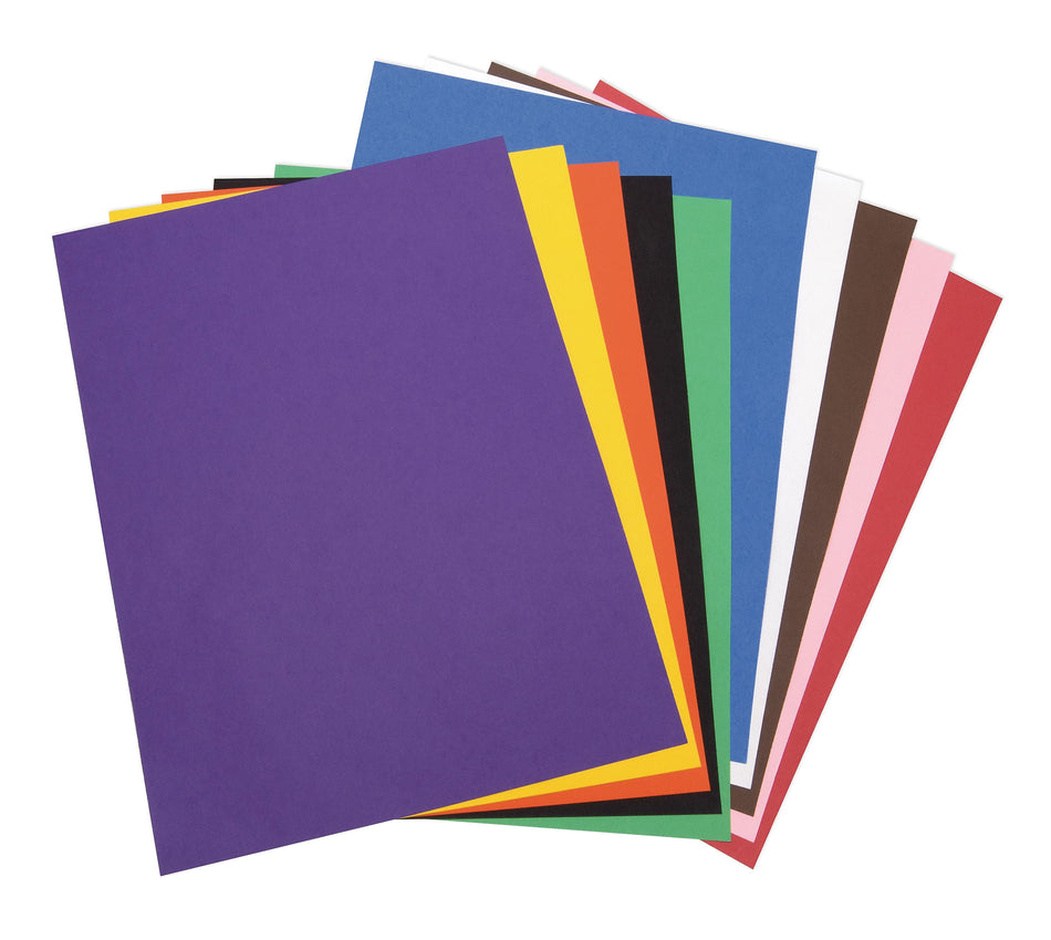 Tru-Ray 9" x 12" Construction Paper, Assorted Colors, 50 Sheets