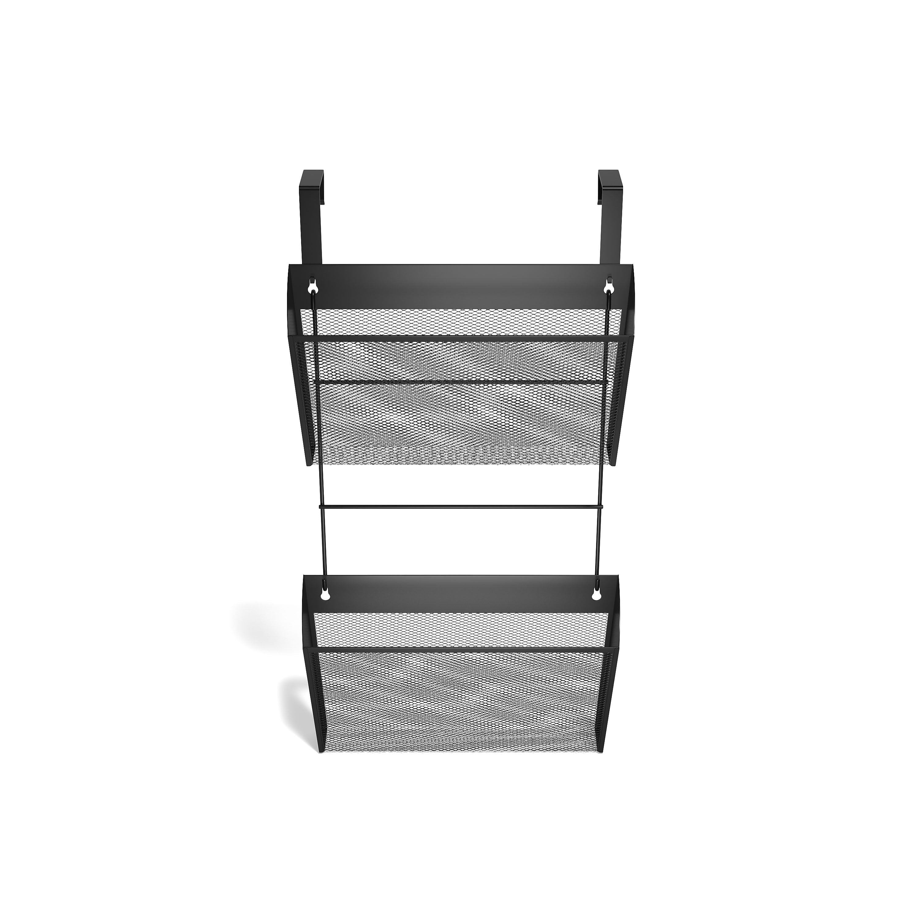 TRU RED™ 1-Pocket Mesh Letter Wall File, Black, 2/Pack
