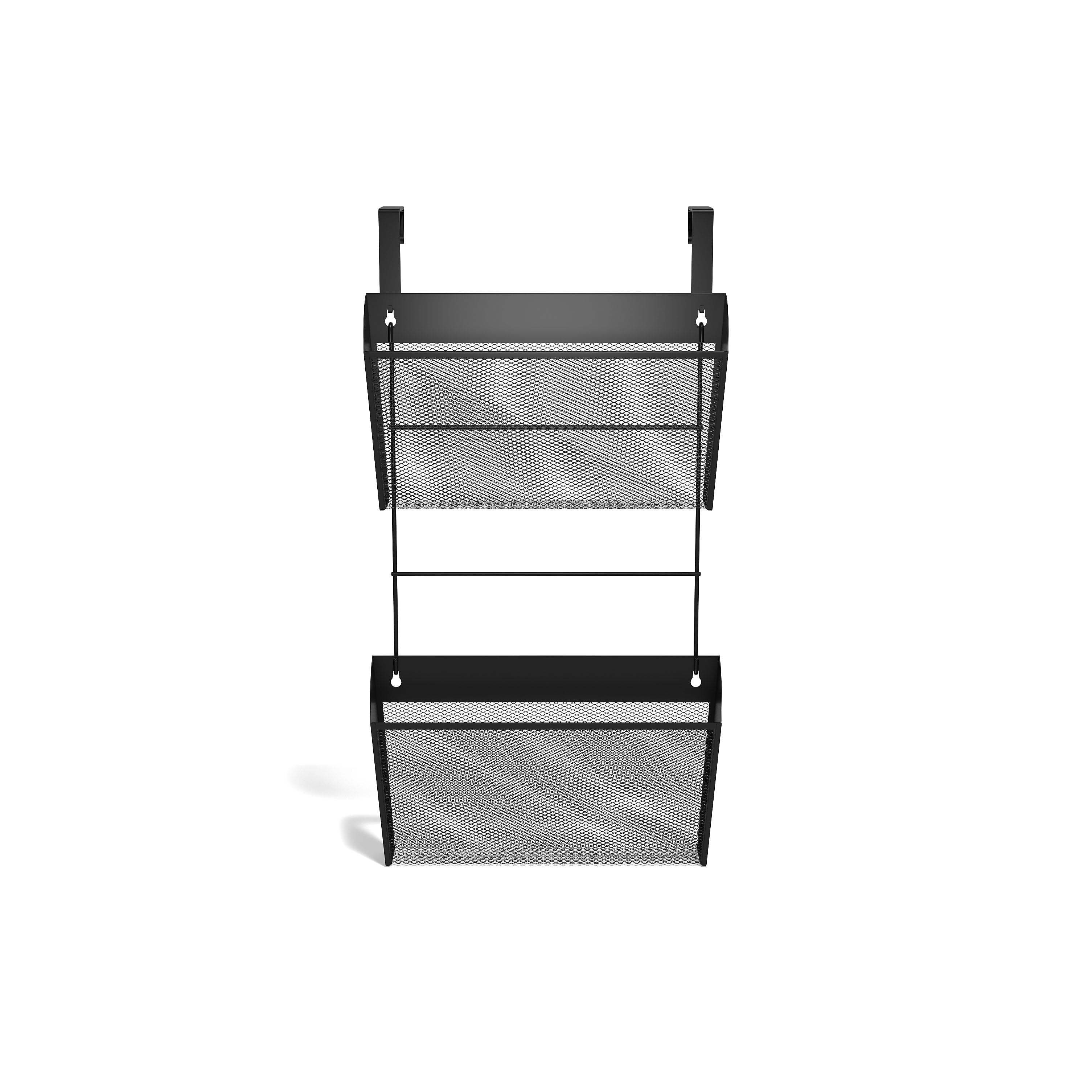 TRU RED™ 1-Pocket Mesh Letter Wall File, Black, 2/Pack