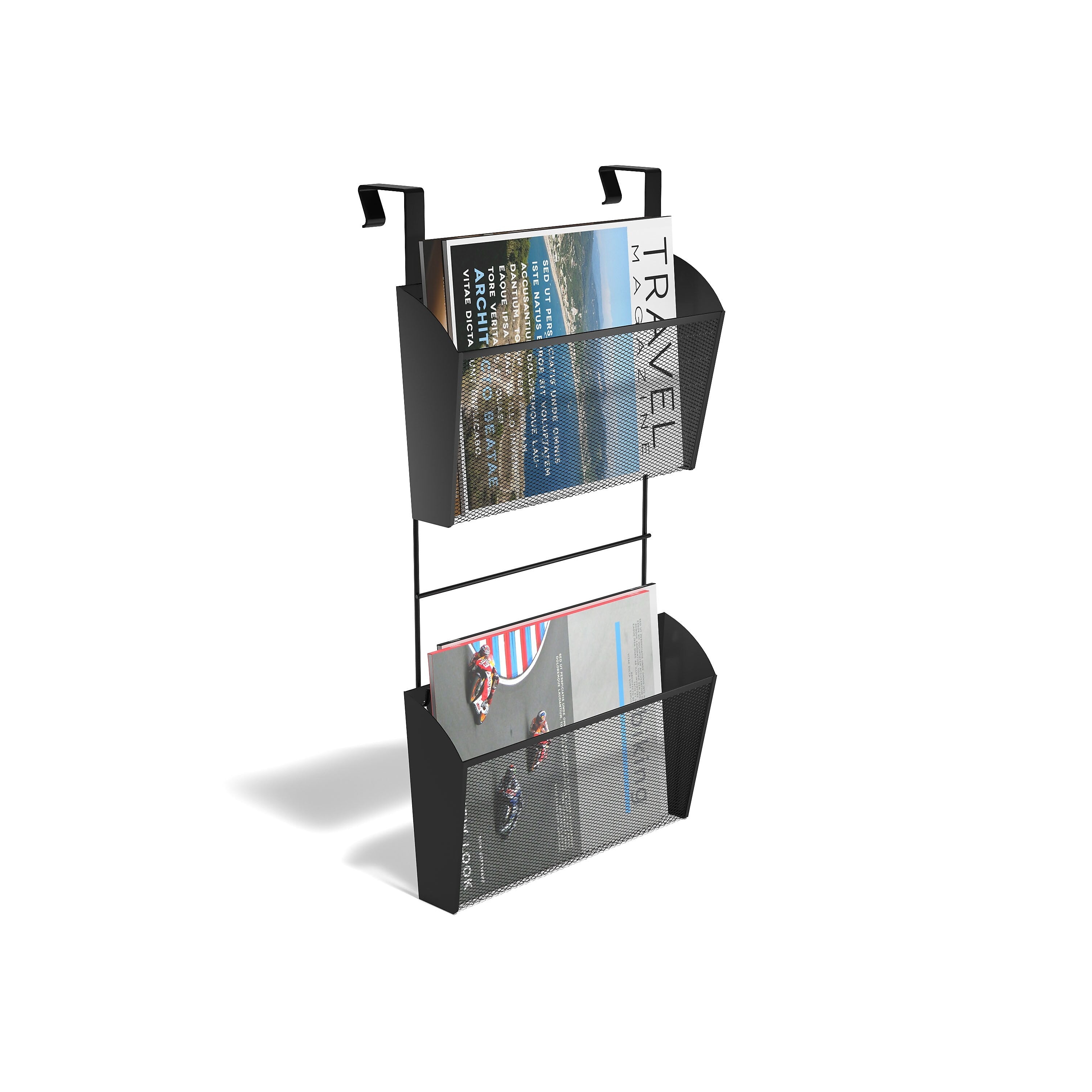 TRU RED™ 1-Pocket Mesh Letter Wall File, Black, 2/Pack