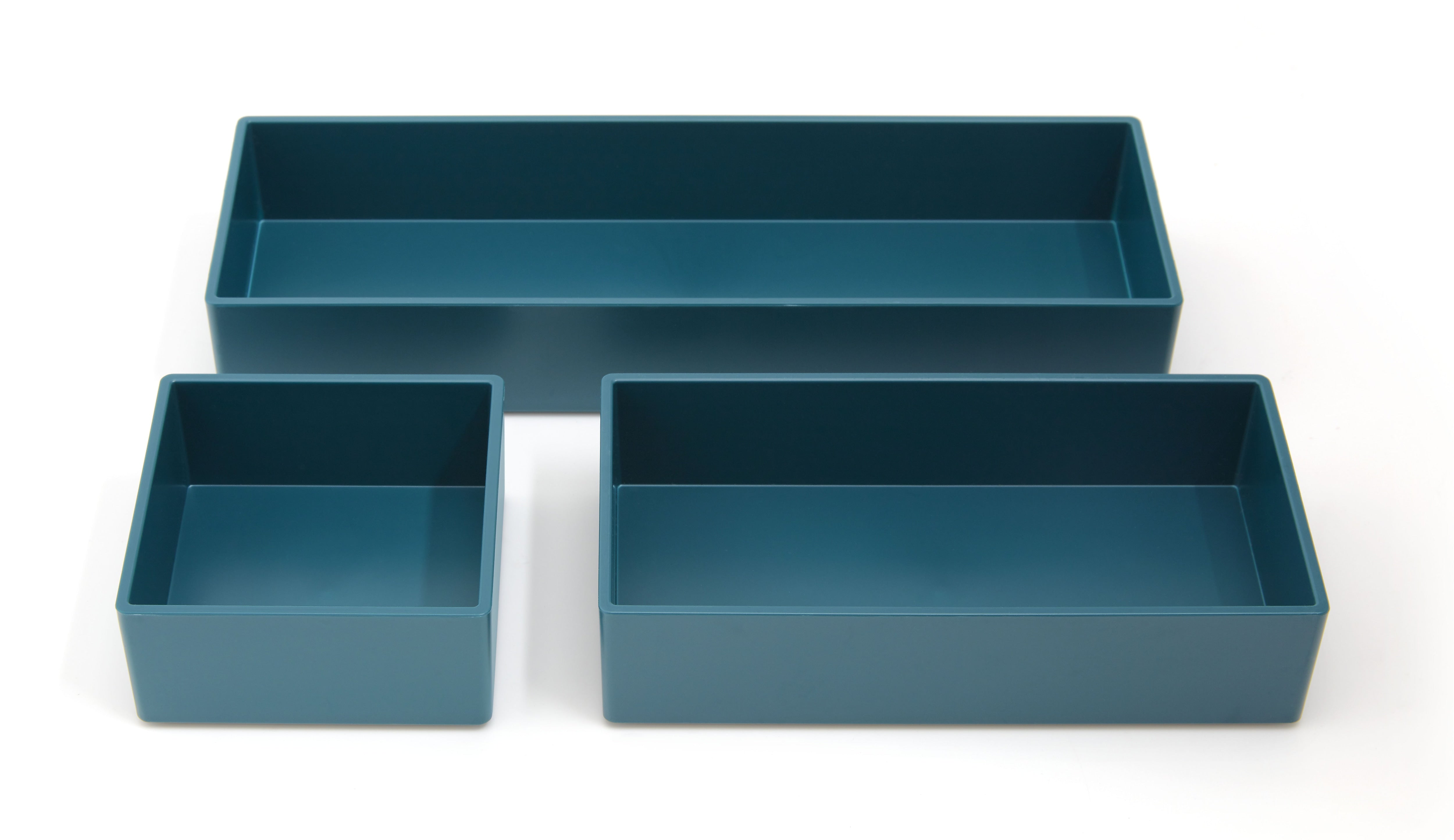 TRU RED™ 3 Piece Plastic Drawer Organizer, Teal