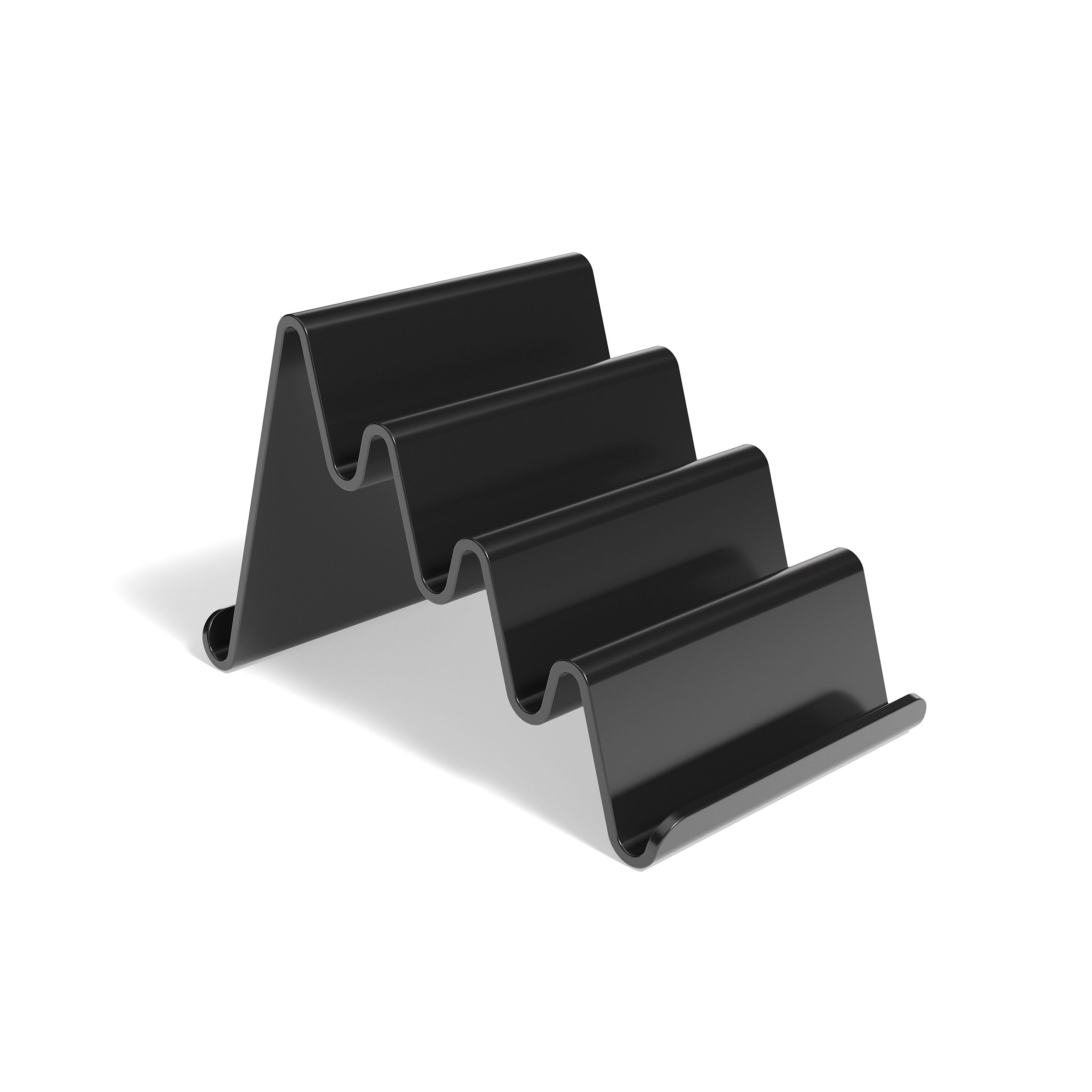 TRU RED™ 4 Compartment Business Card Holders, Black, 100 Card Capacity, Each