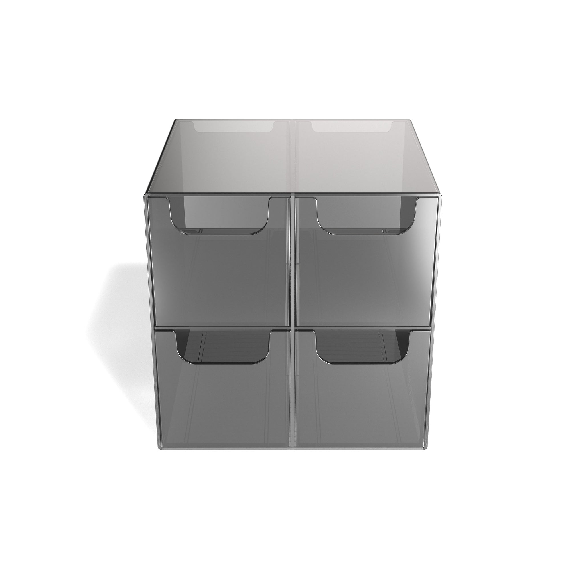 TRU RED™ 4-Compartment Plastic Desktop Organizer, Smoke