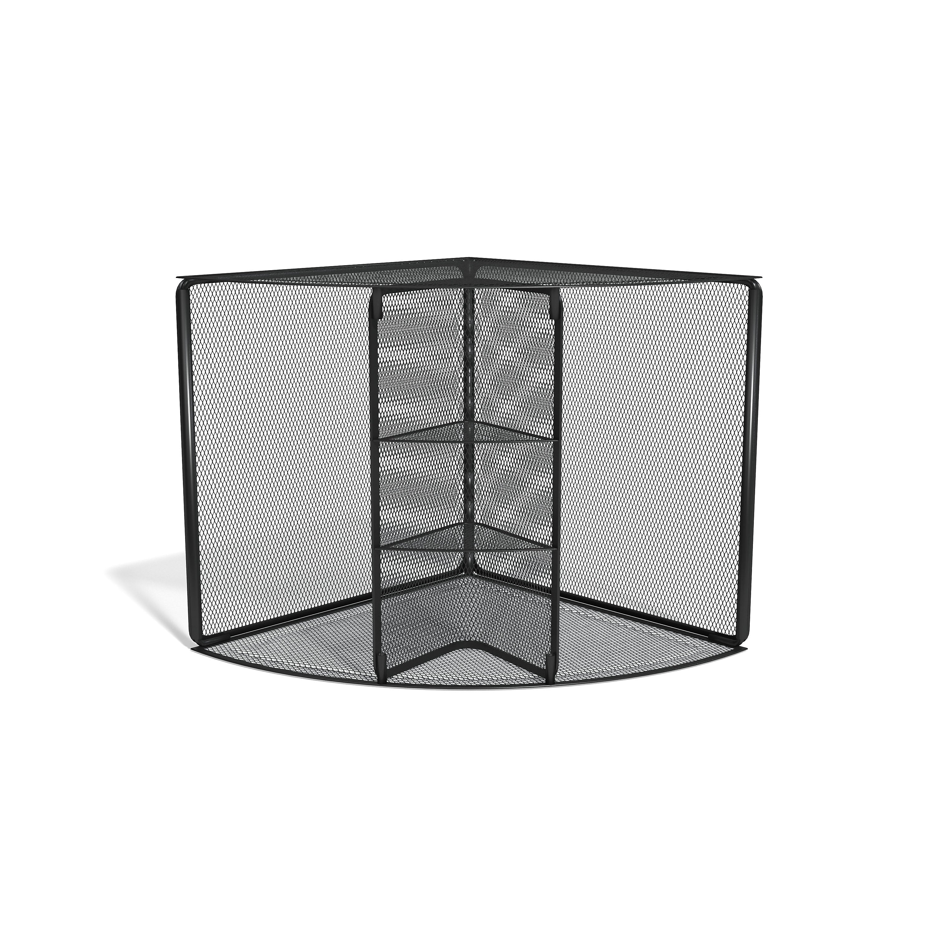TRU RED™ 4-Compartment Wire Mesh Corner Organizer, Matte Black