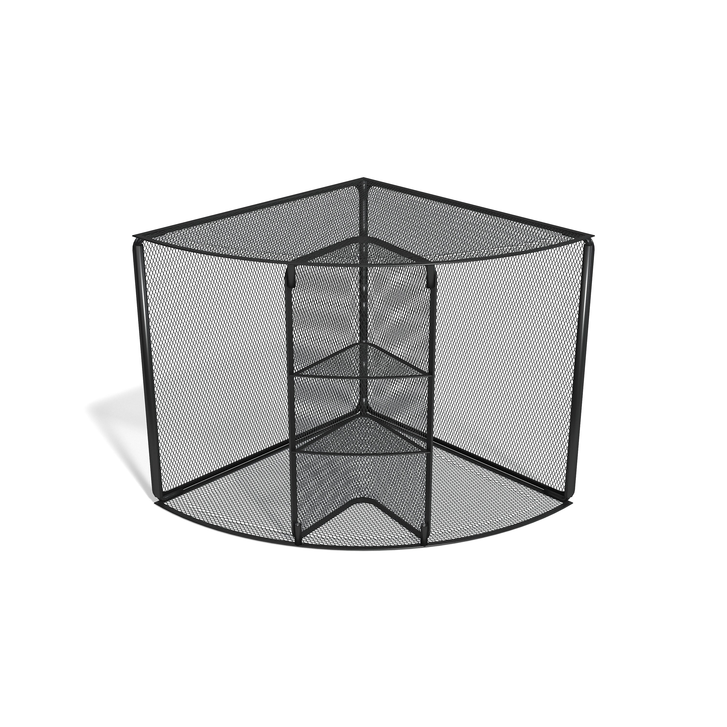 TRU RED™ 4-Compartment Wire Mesh Corner Organizer, Matte Black