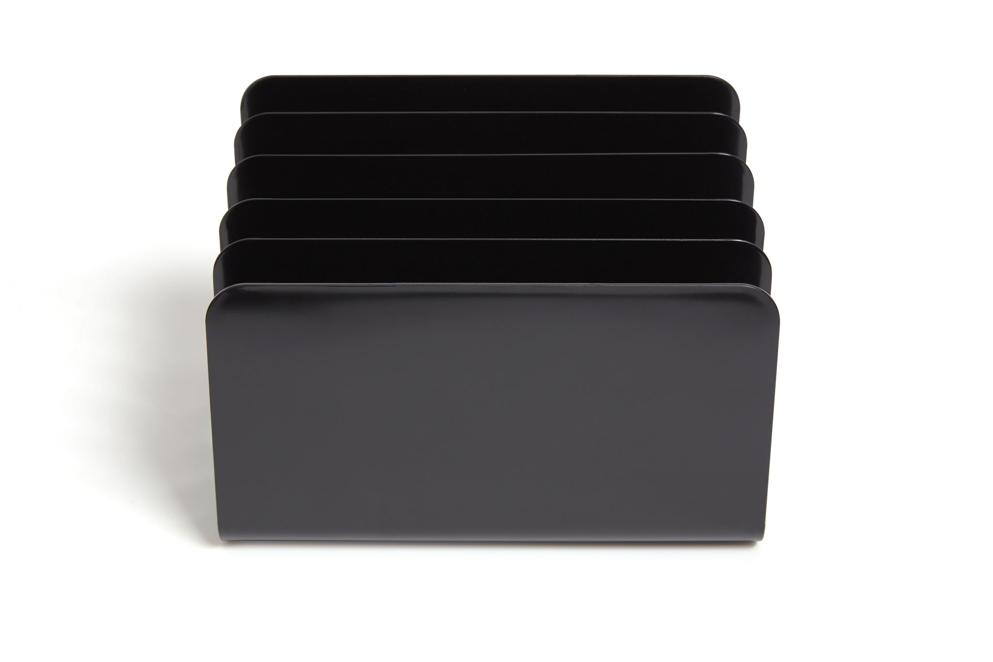 TRU RED™ 5-Compartment Plastic Incline Sorter, Black