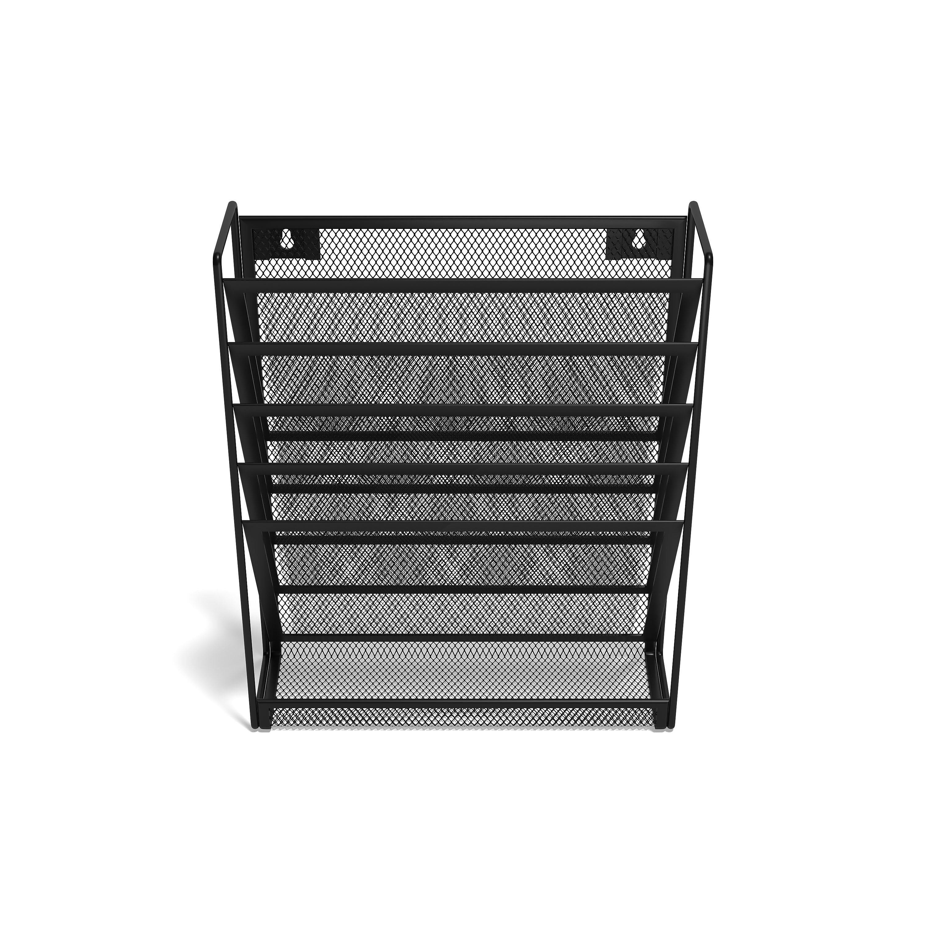 TRU RED™ 5-Pocket Metal Mesh Mountable Wall File, Black