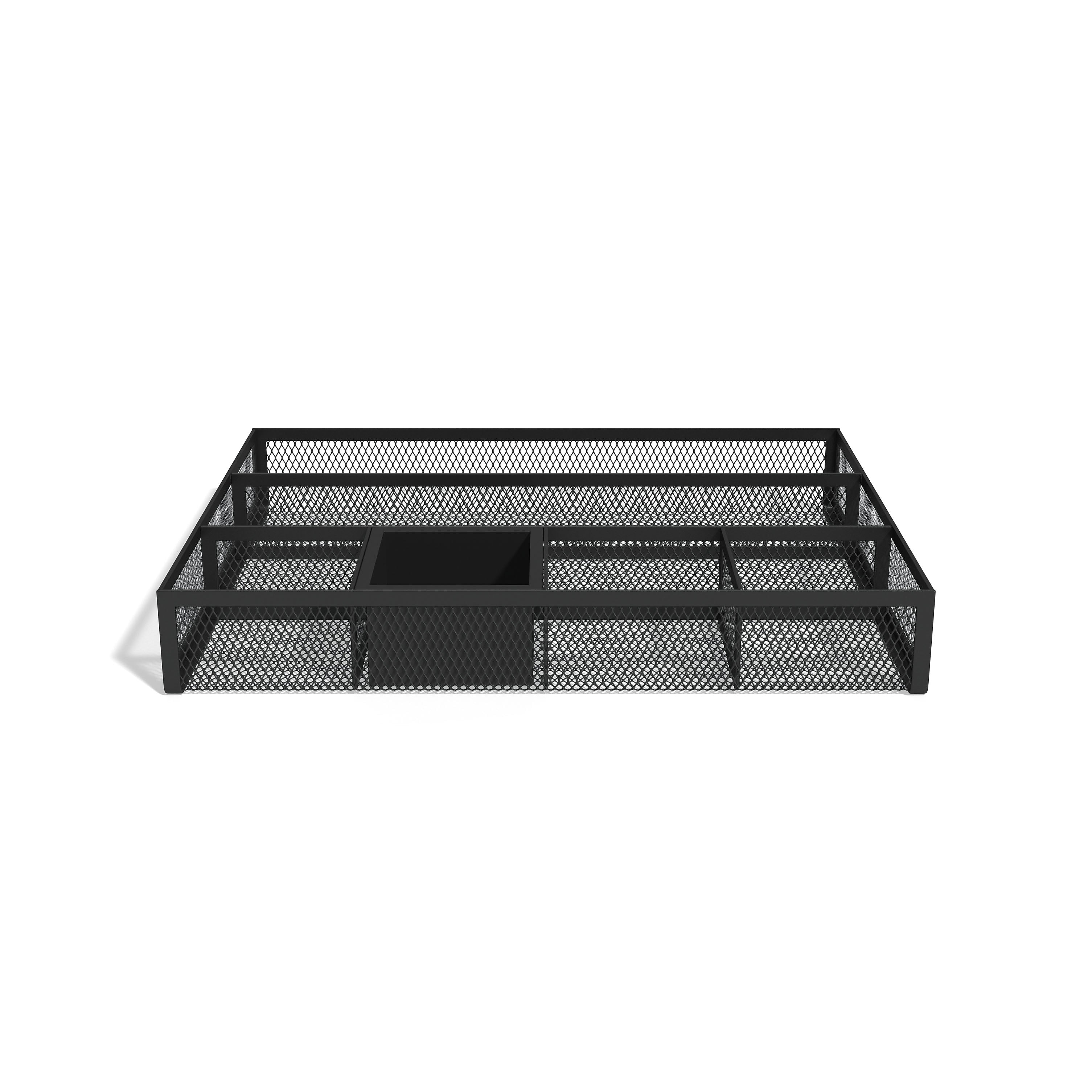 TRU RED™ 6 Compartment Mesh Drawer Organizer, Matte Black