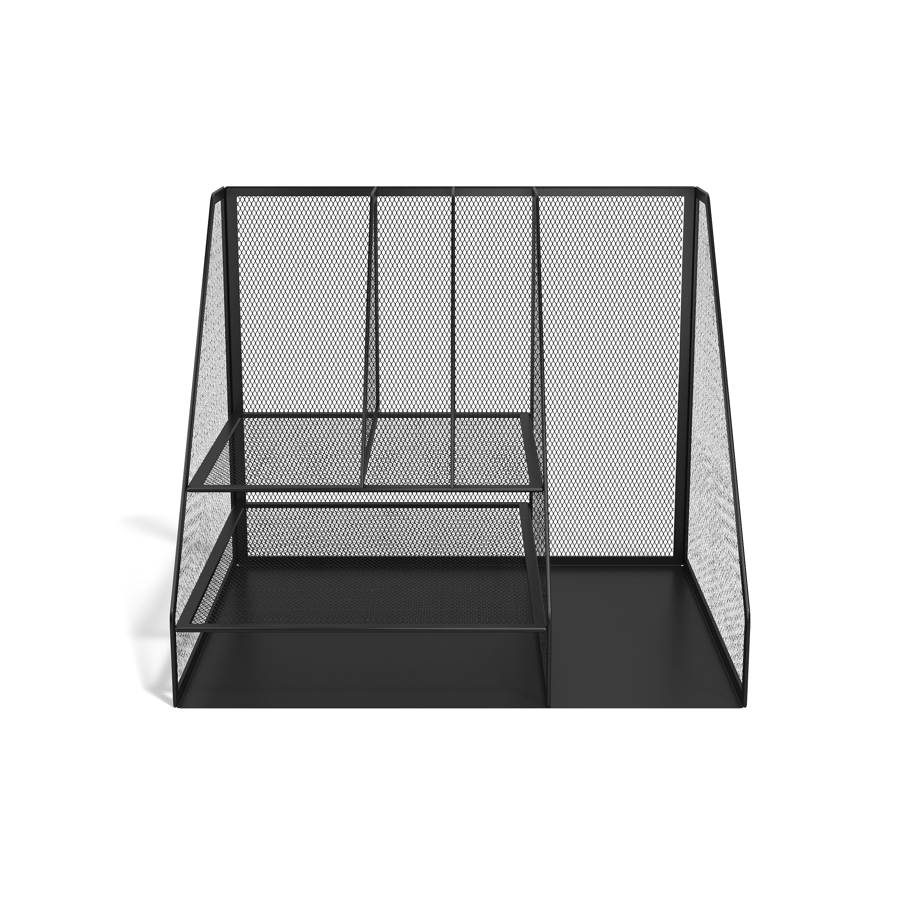 TRU RED™ 6-Compartment Metal, Matte Black