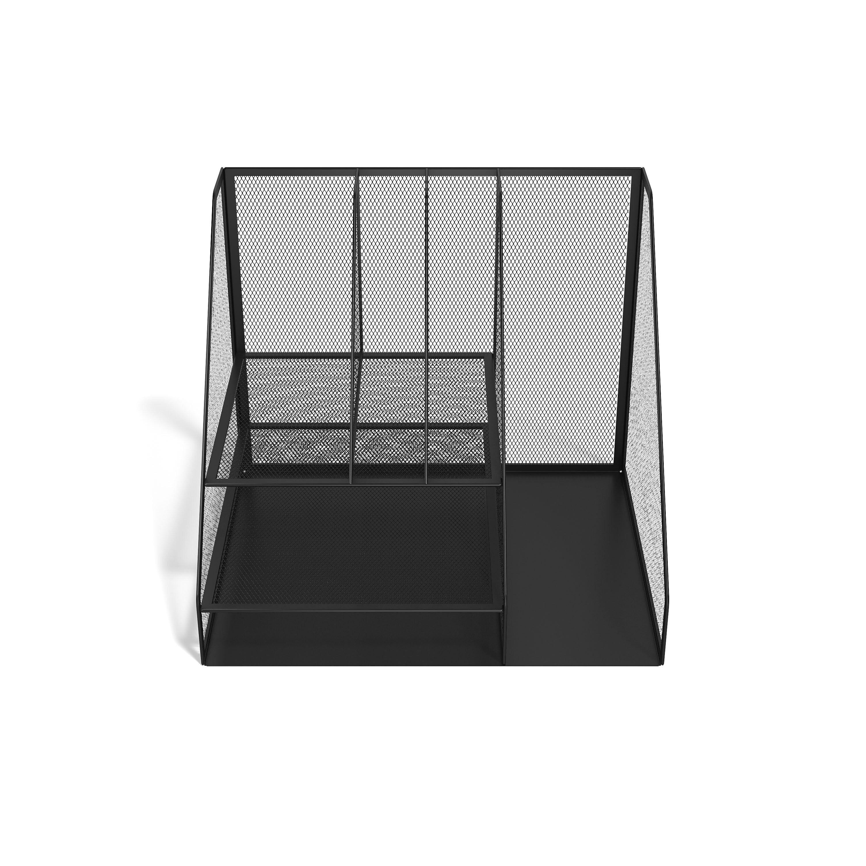 TRU RED™ 6-Compartment Metal, Matte Black