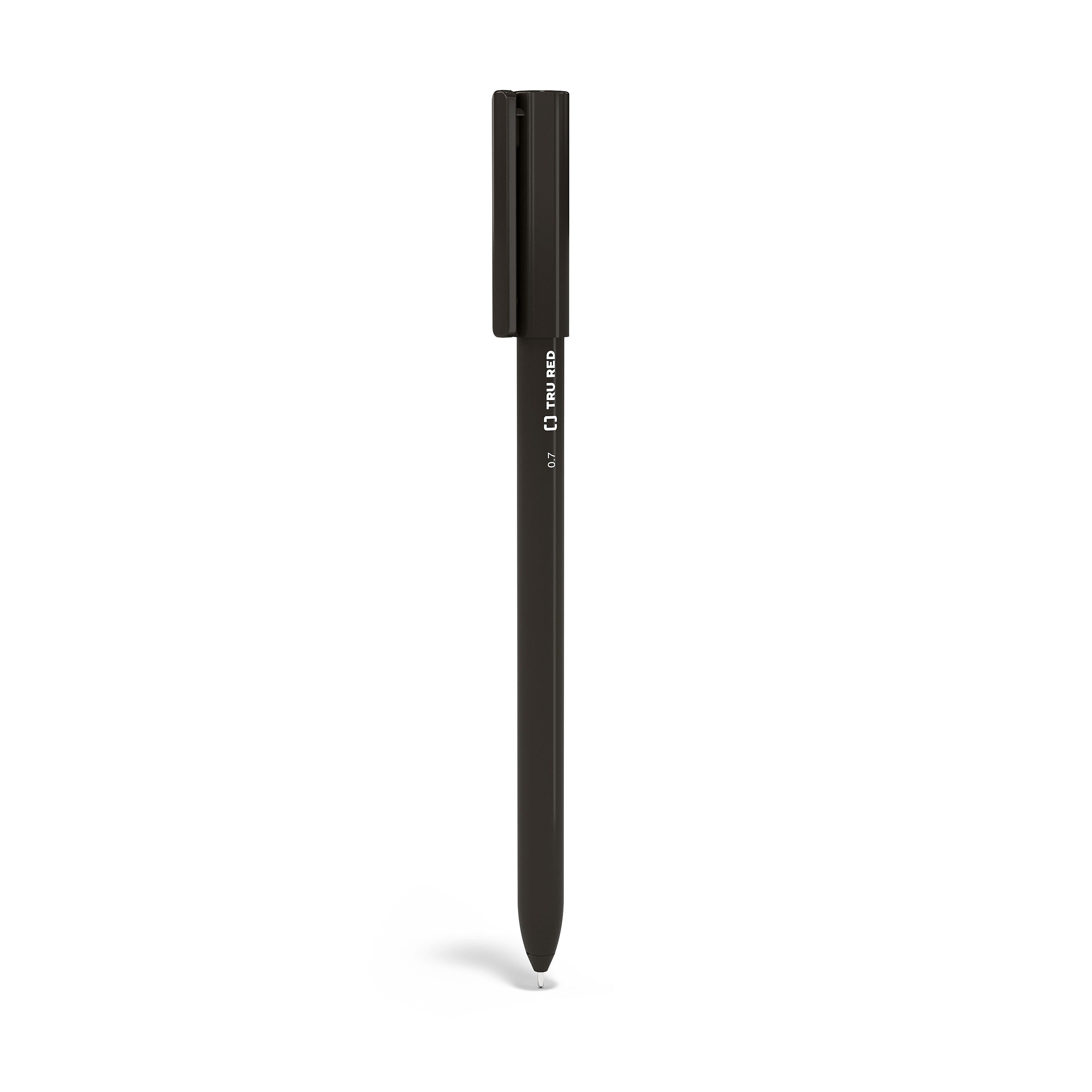 TRU RED™ Ballpoint Pen, Fine Point, 0.7mm, Black, Dozen