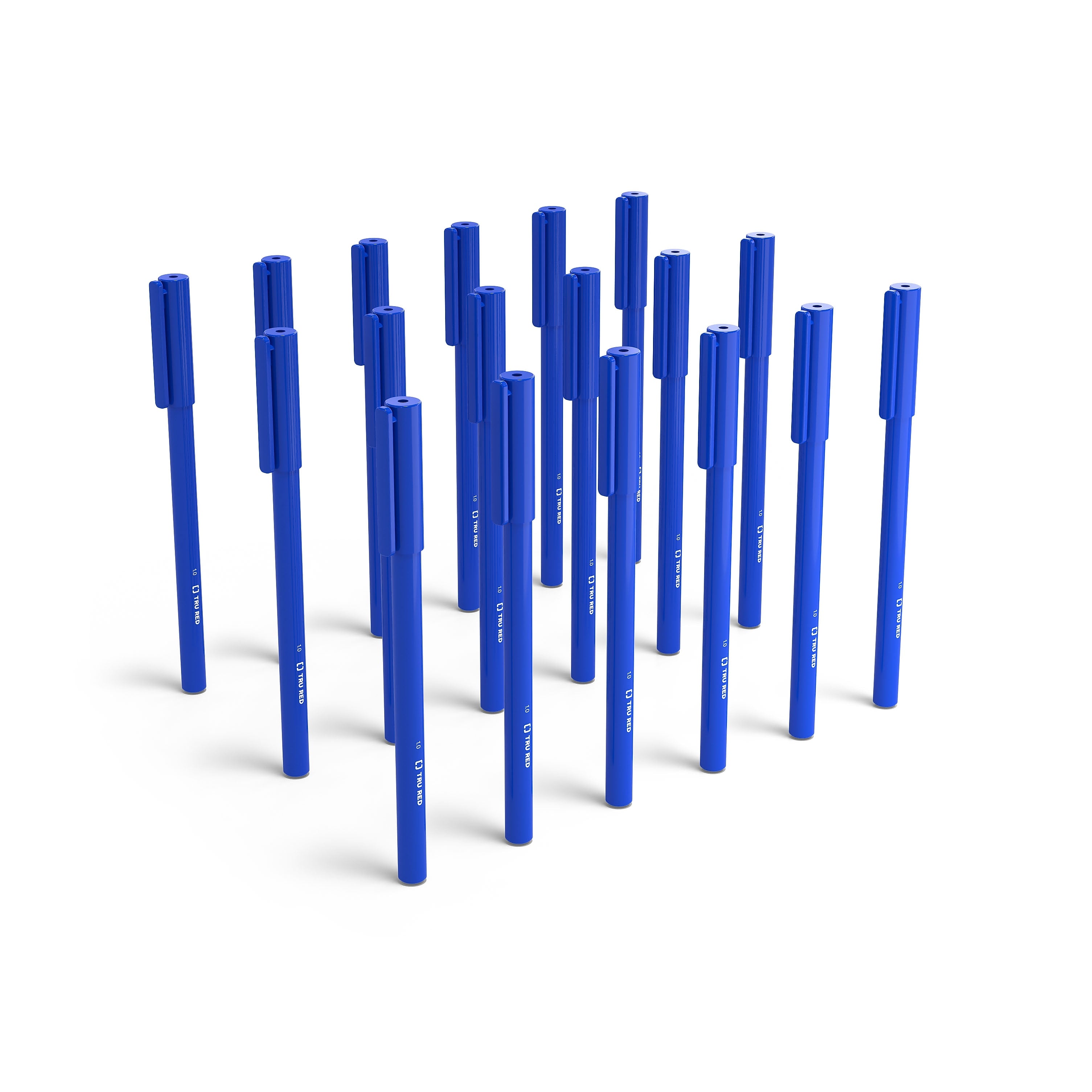 TRU RED™ Ballpoint Pen, Medium Point, 1.0mm, Blue, 60/Pack