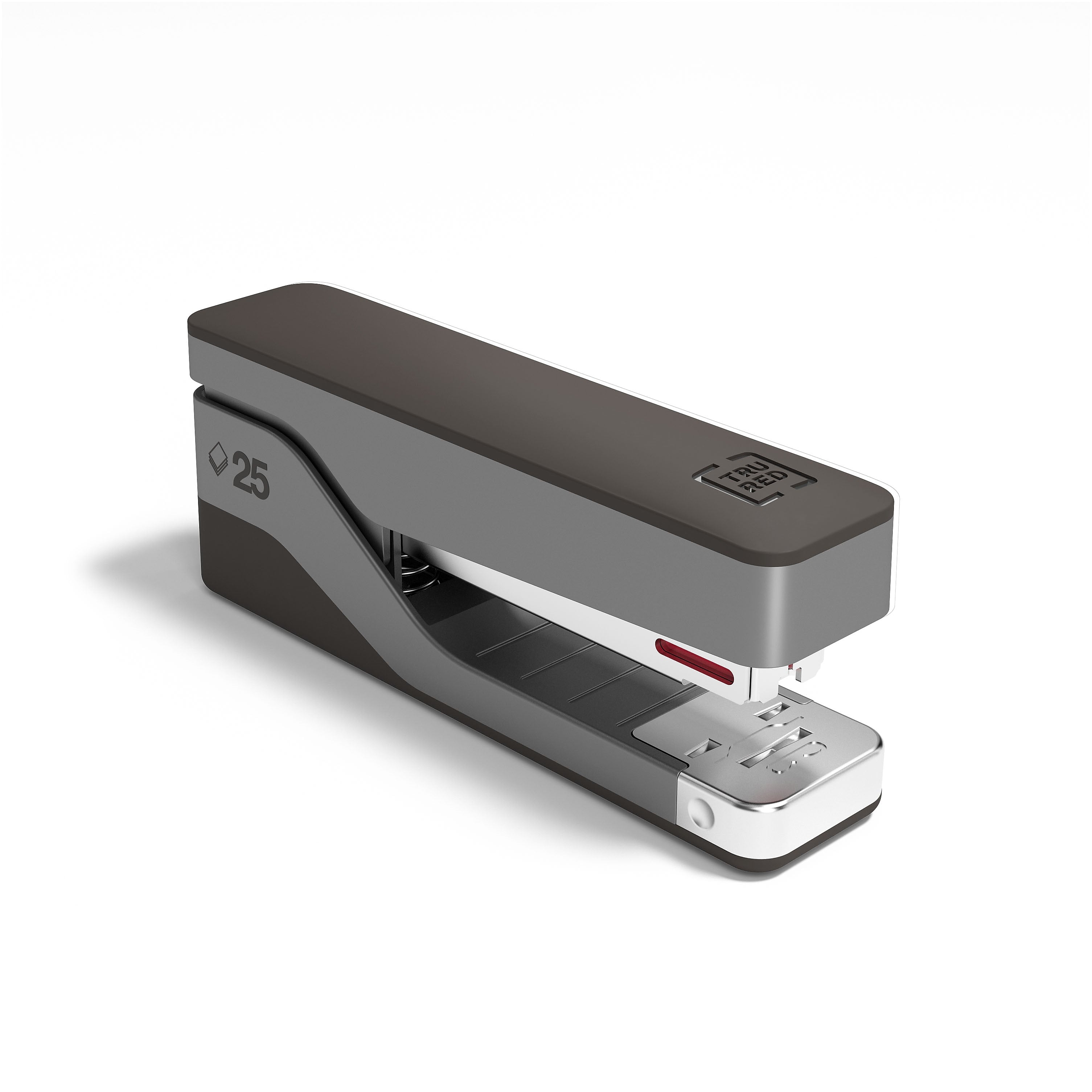 TRU RED™ Desktop Stapler, 25 Sheet Capacity, Gray/Black