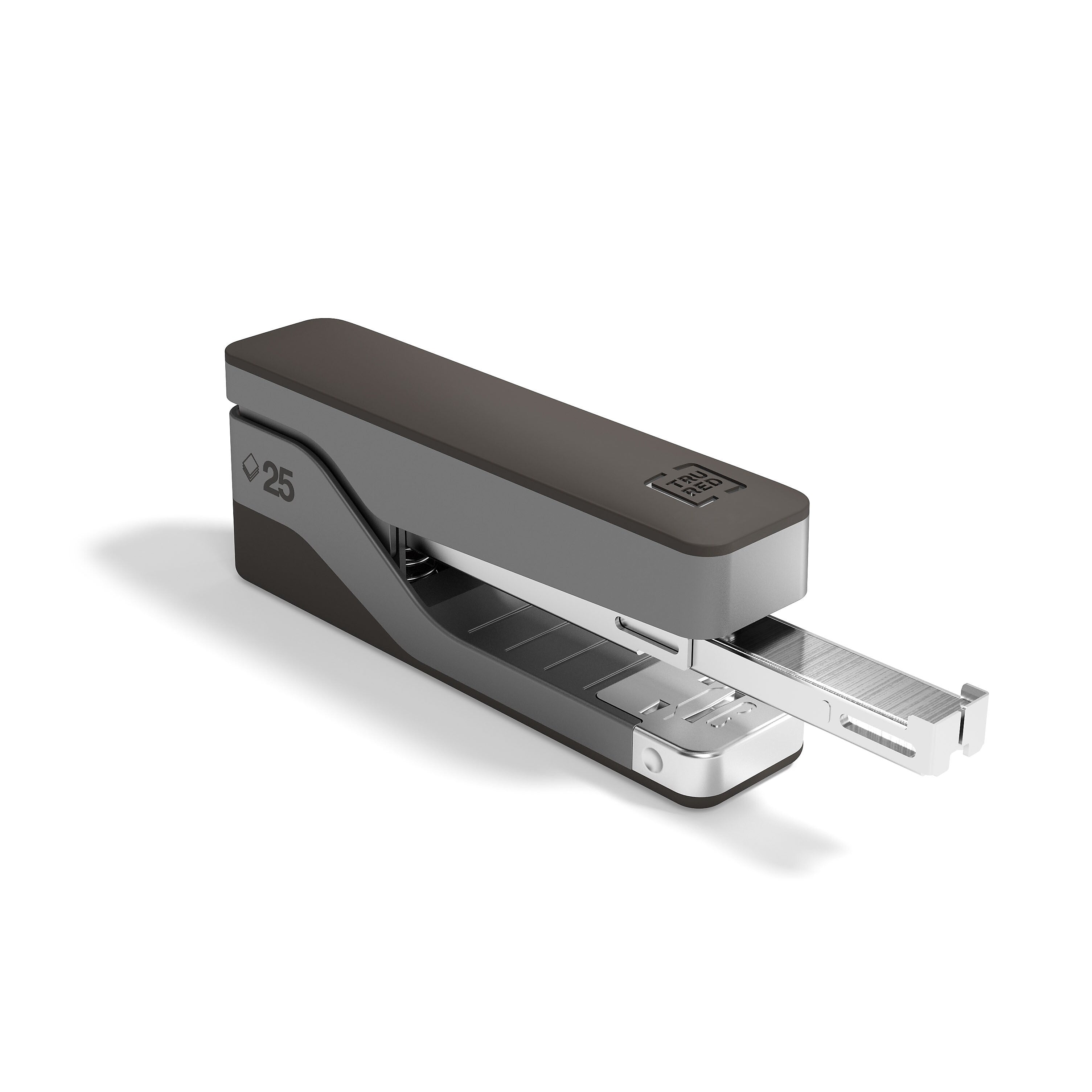 TRU RED™ Desktop Stapler, 25 Sheet Capacity, Gray/Black