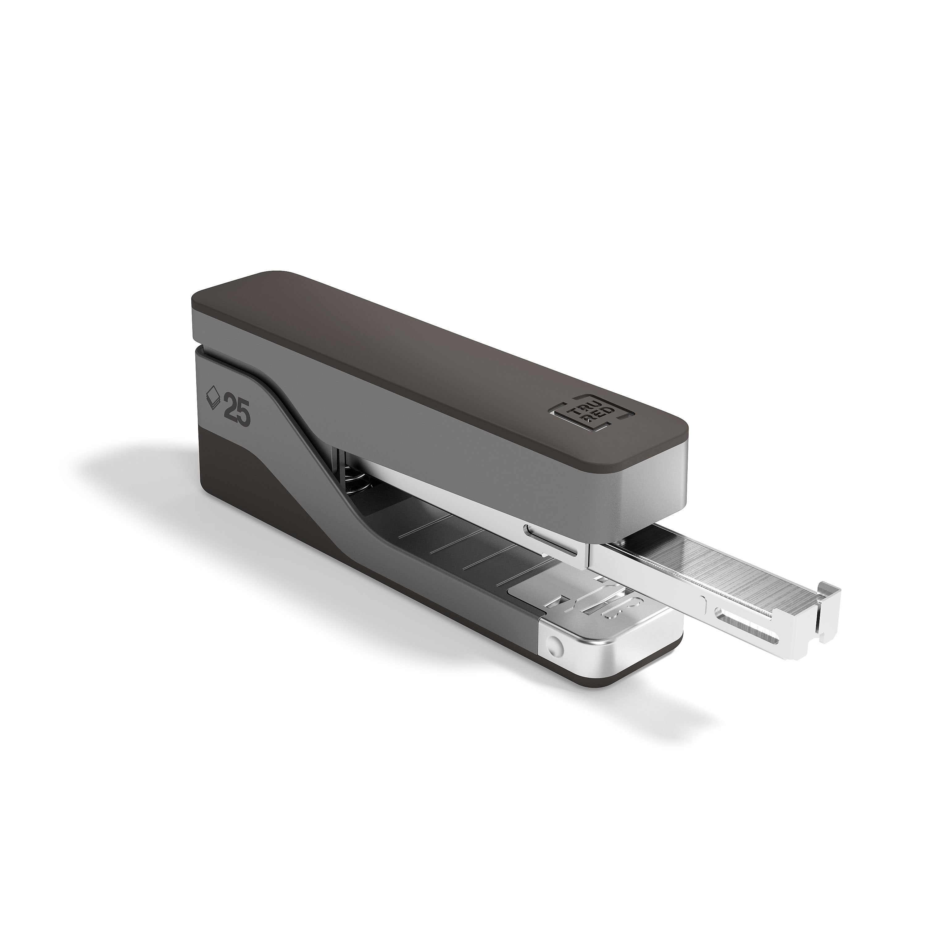 TRU RED™ Desktop Stapler, 25 Sheet Capacity, Gray/Black