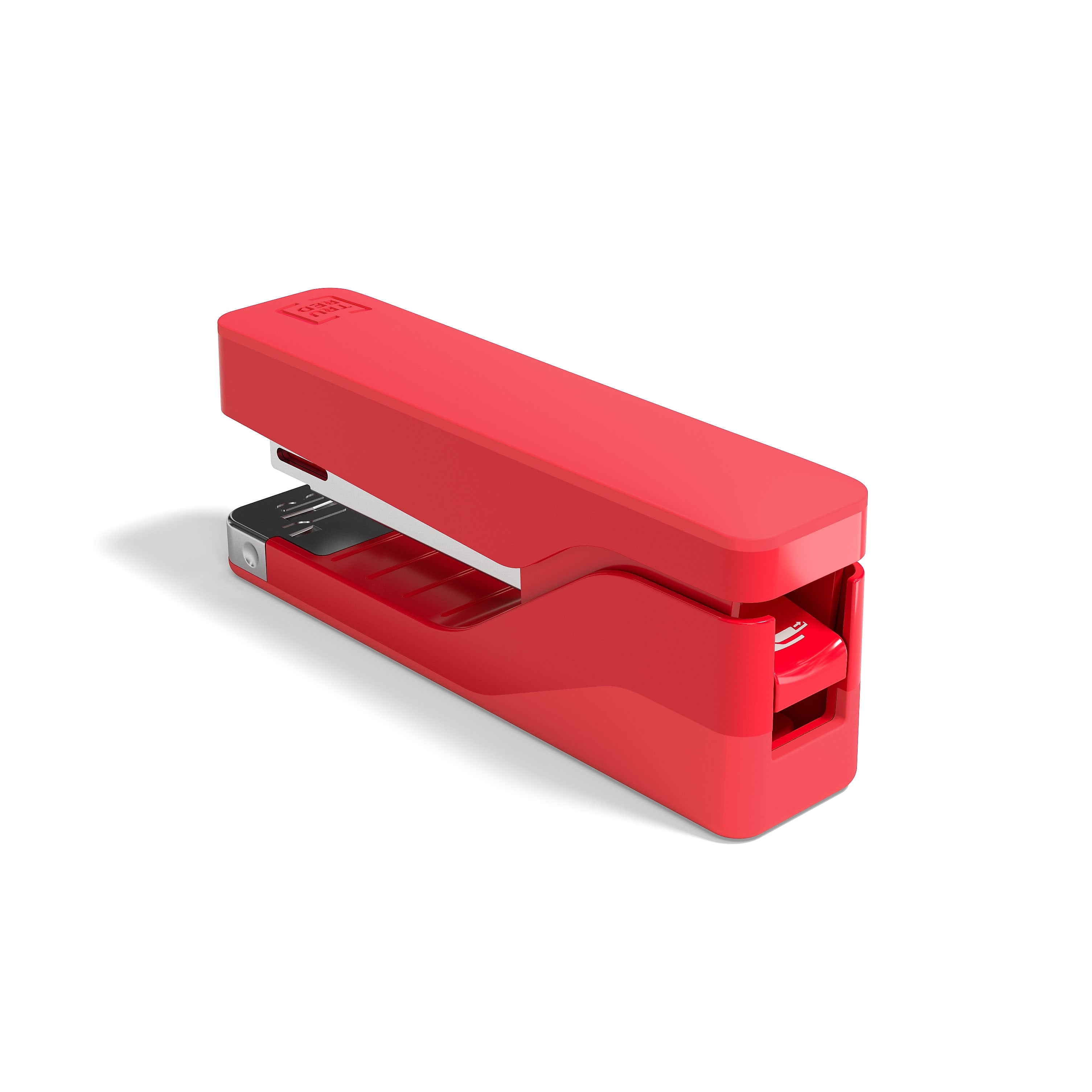 TRU RED™ Desktop Stapler, 25-Sheet Capacity, Red