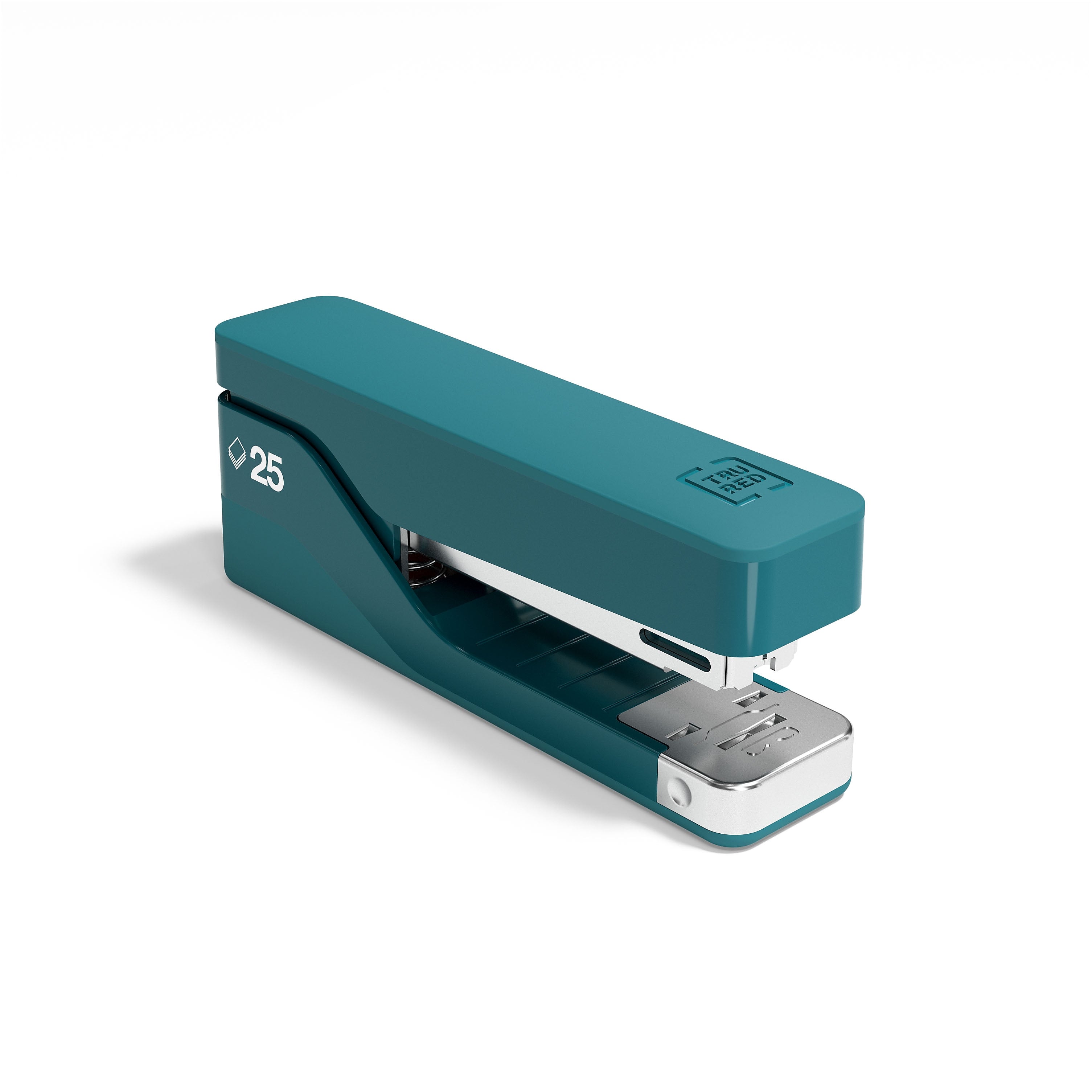 TRU RED™ Desktop Stapler, 25-Sheet Capacity, Teal
