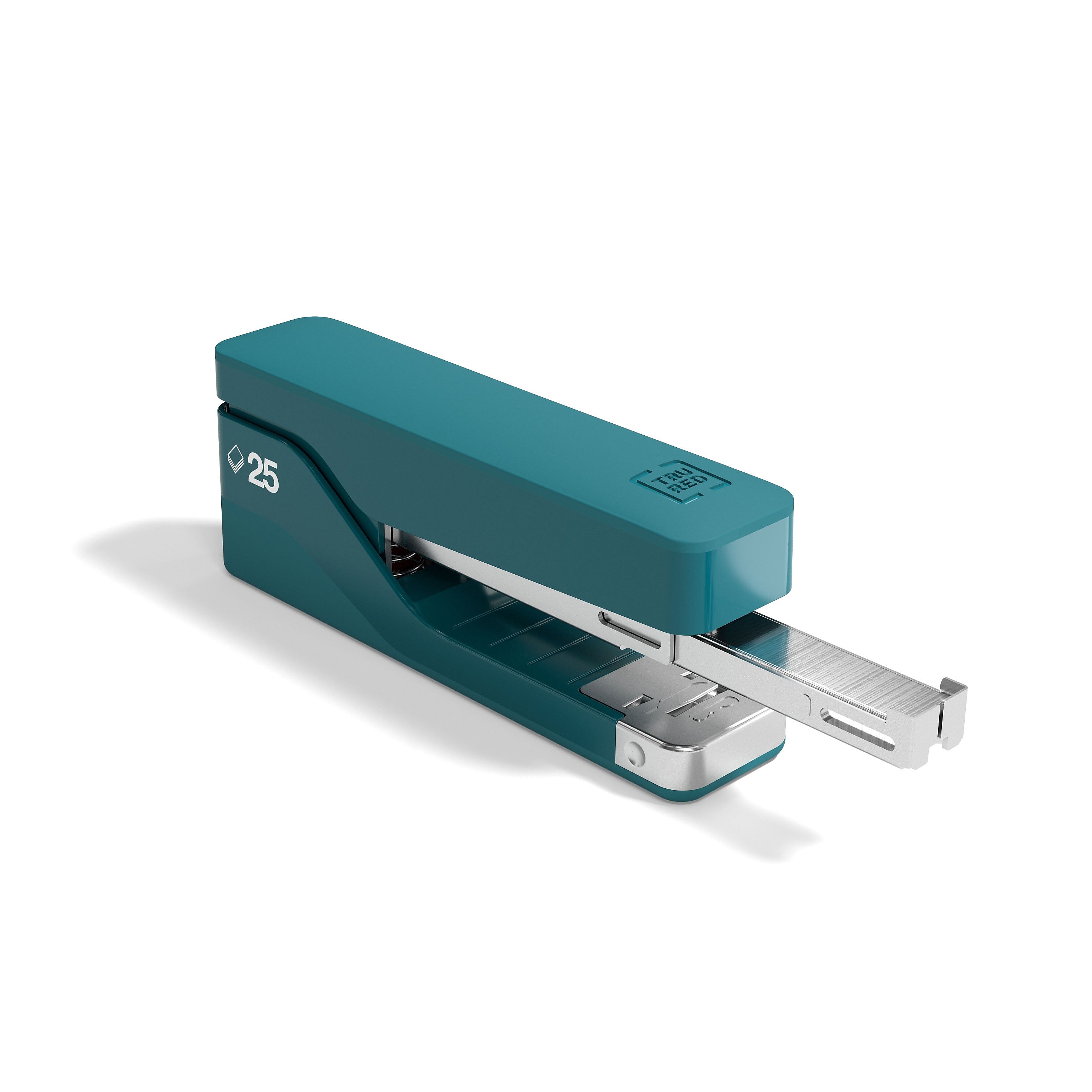 TRU RED™ Desktop Stapler, 25-Sheet Capacity, Teal