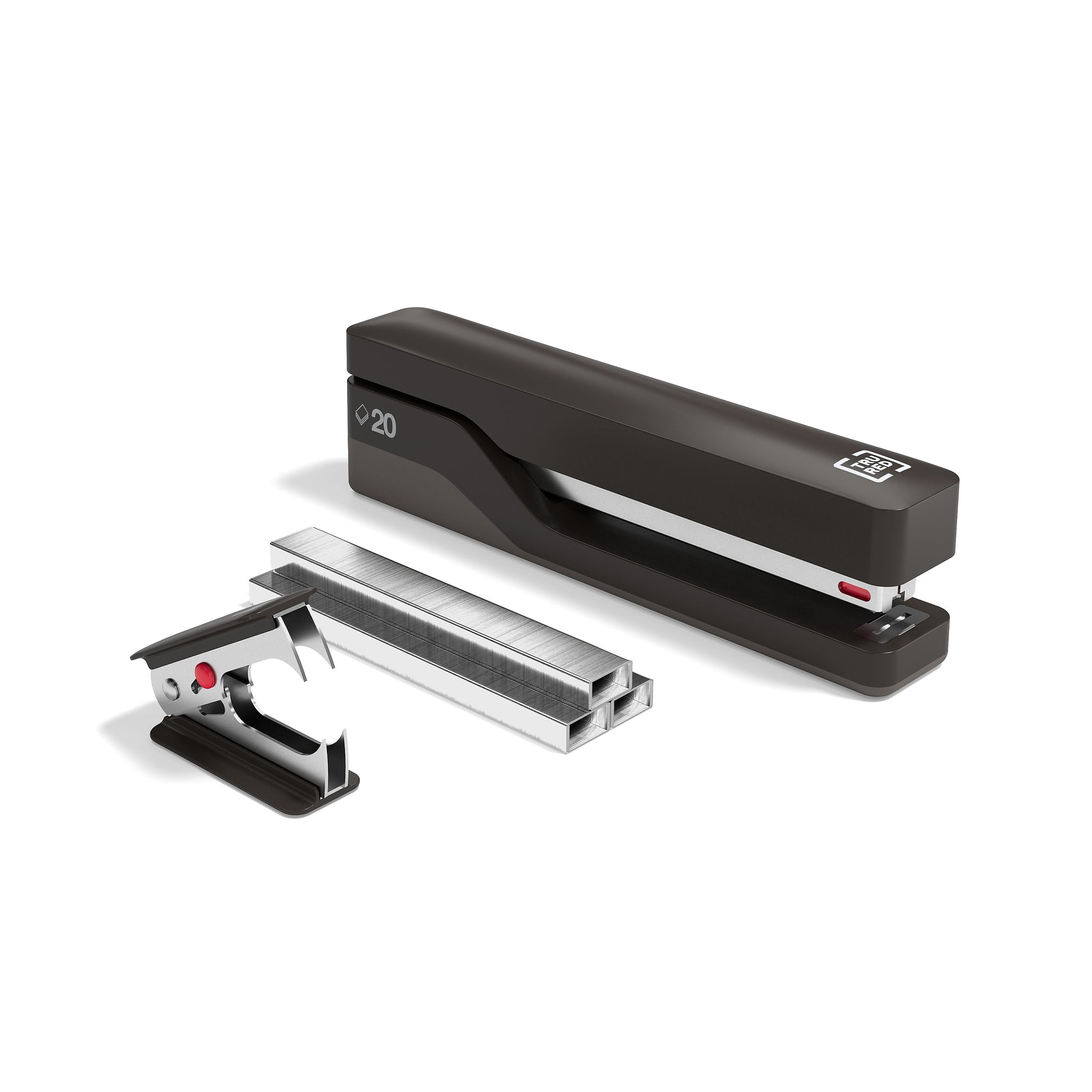 TRU RED™ Desktop Stapler Kit, 20-Sheet Capacity, Black