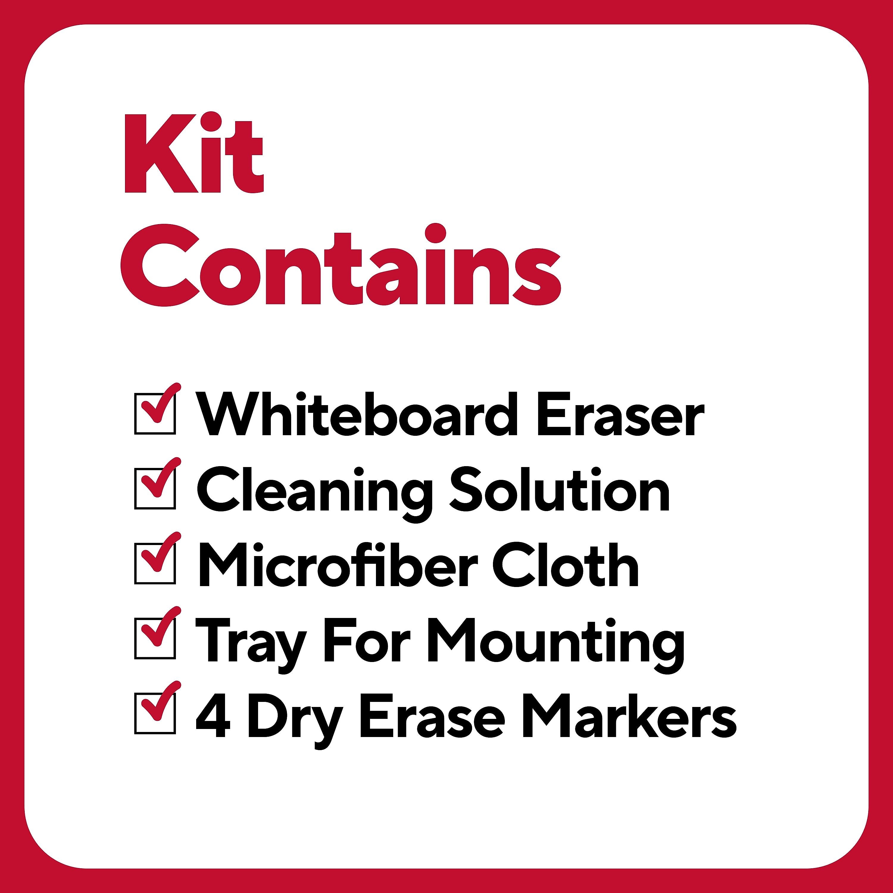 TRU RED™ Dry Erase Kit, Chisel Tip, Assorted, 4/Pack