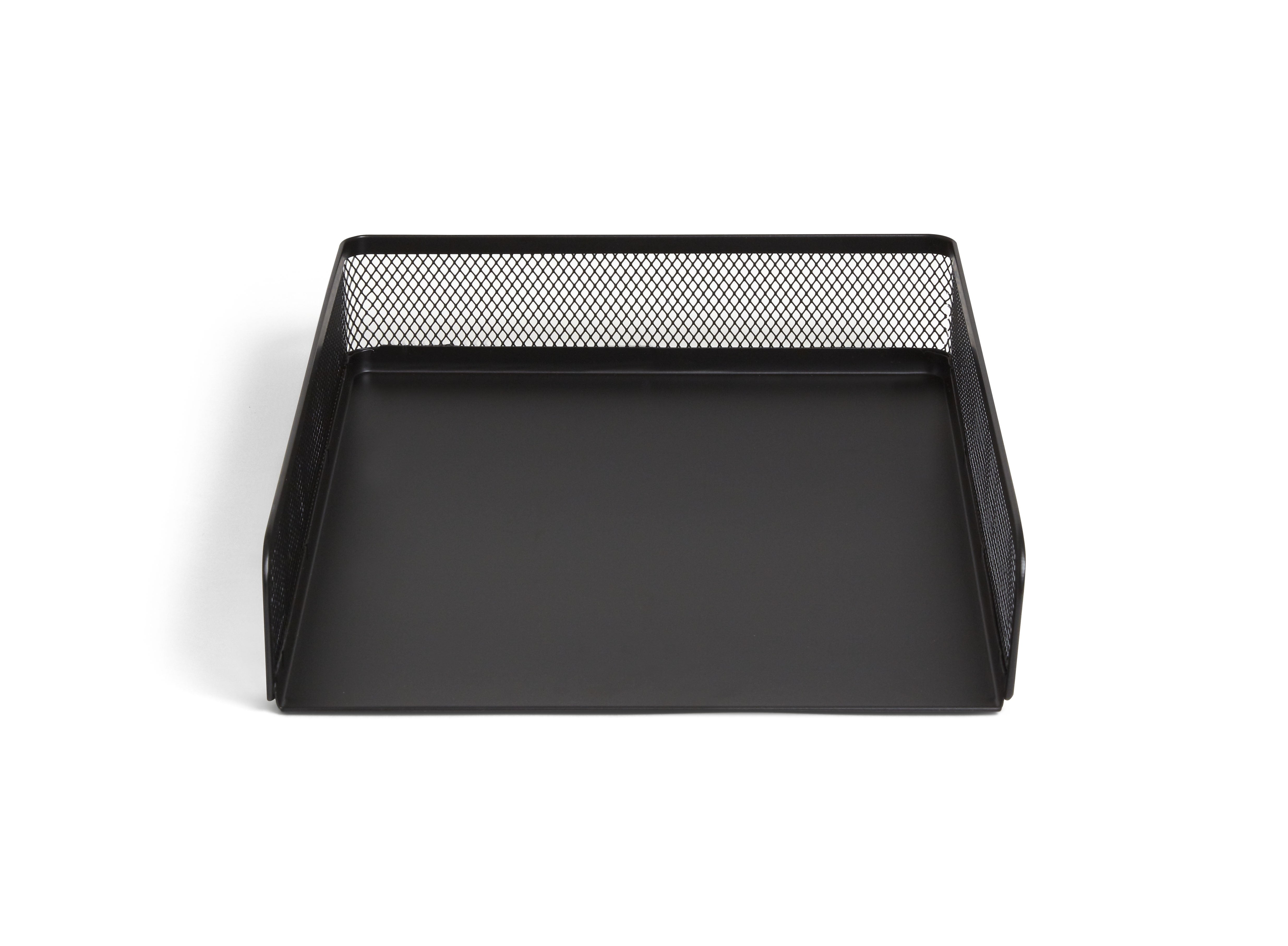 TRU RED™ Front Load Stackable Metal Letter Tray, Matte Black