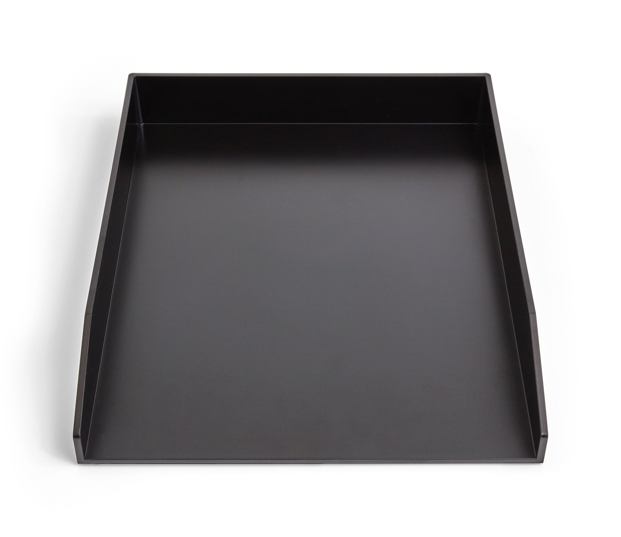 TRU RED™ Front Load Stackable Plastic Letter Tray, Black, 2/Pack