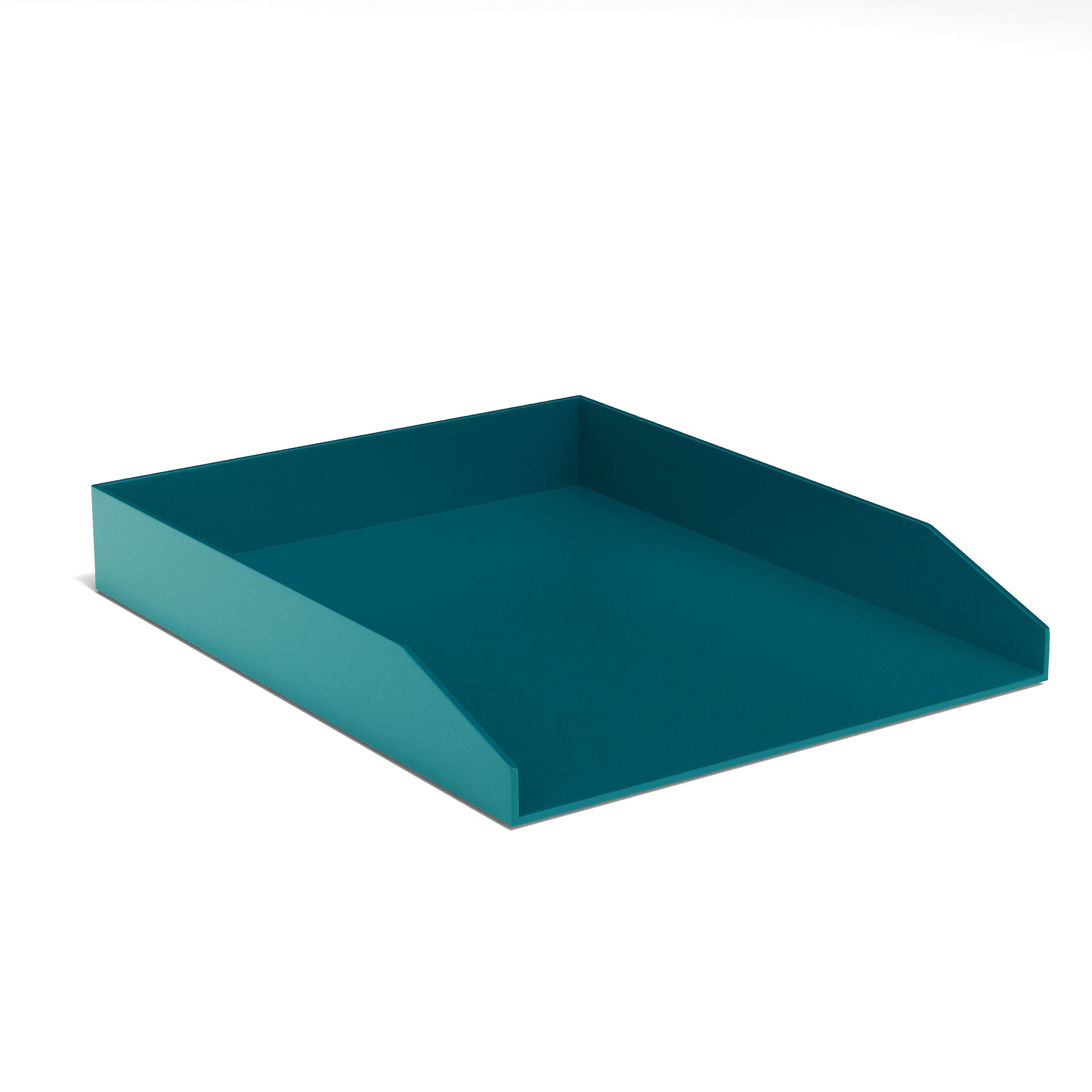 TRU RED™ Front Load Stackable Plastic Letter Tray, Teal