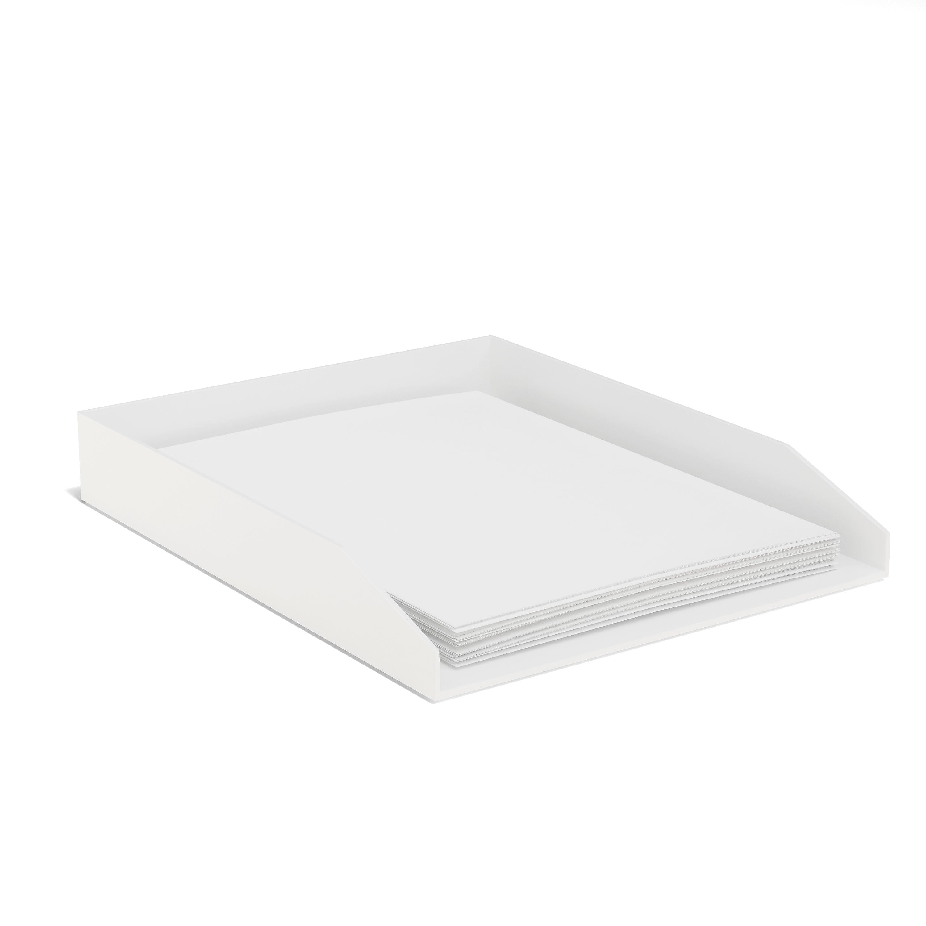 TRU RED™ Front Load Stackable Plastic Letter Tray, White