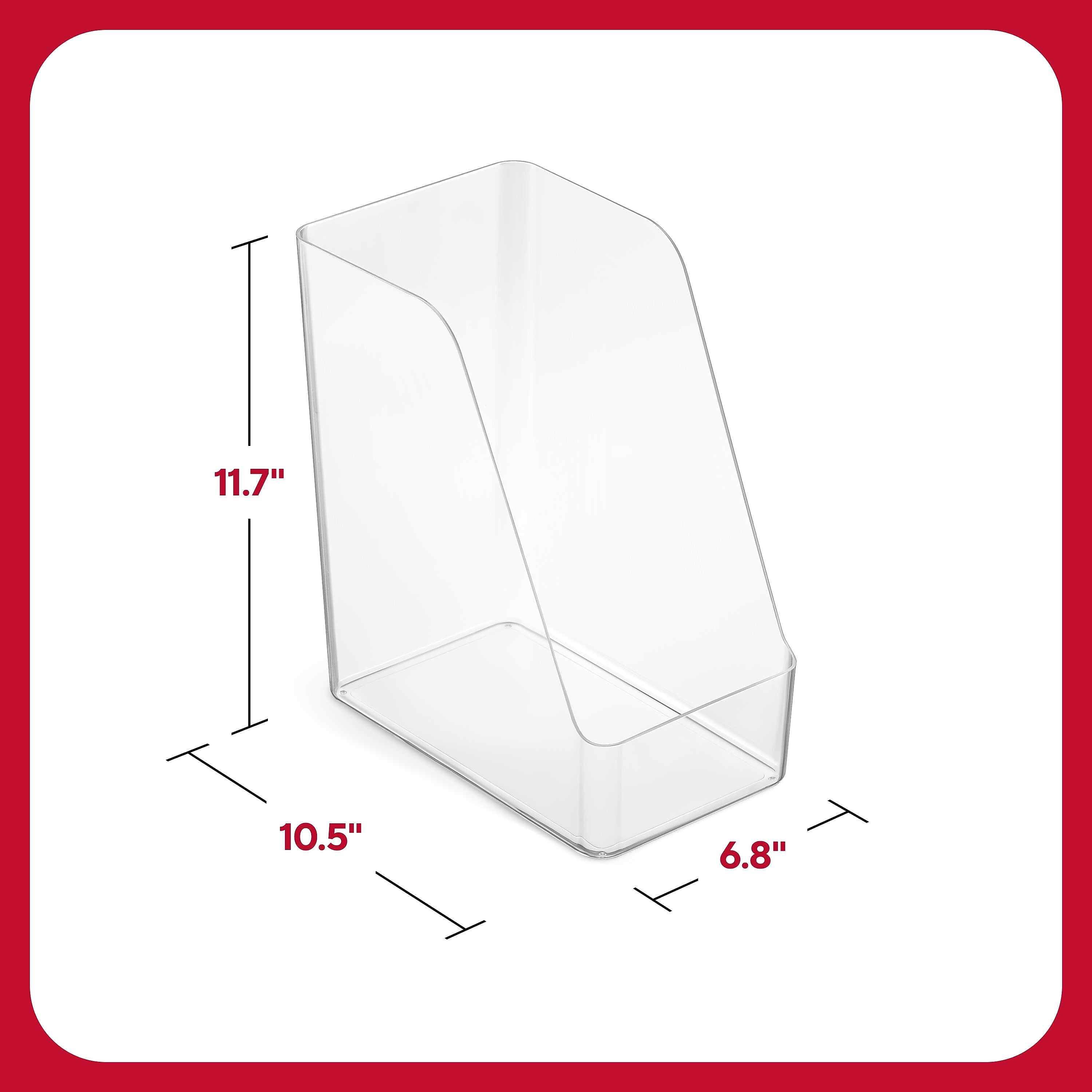 TRU RED™ Jumbo Plastic Magazine File, Clear