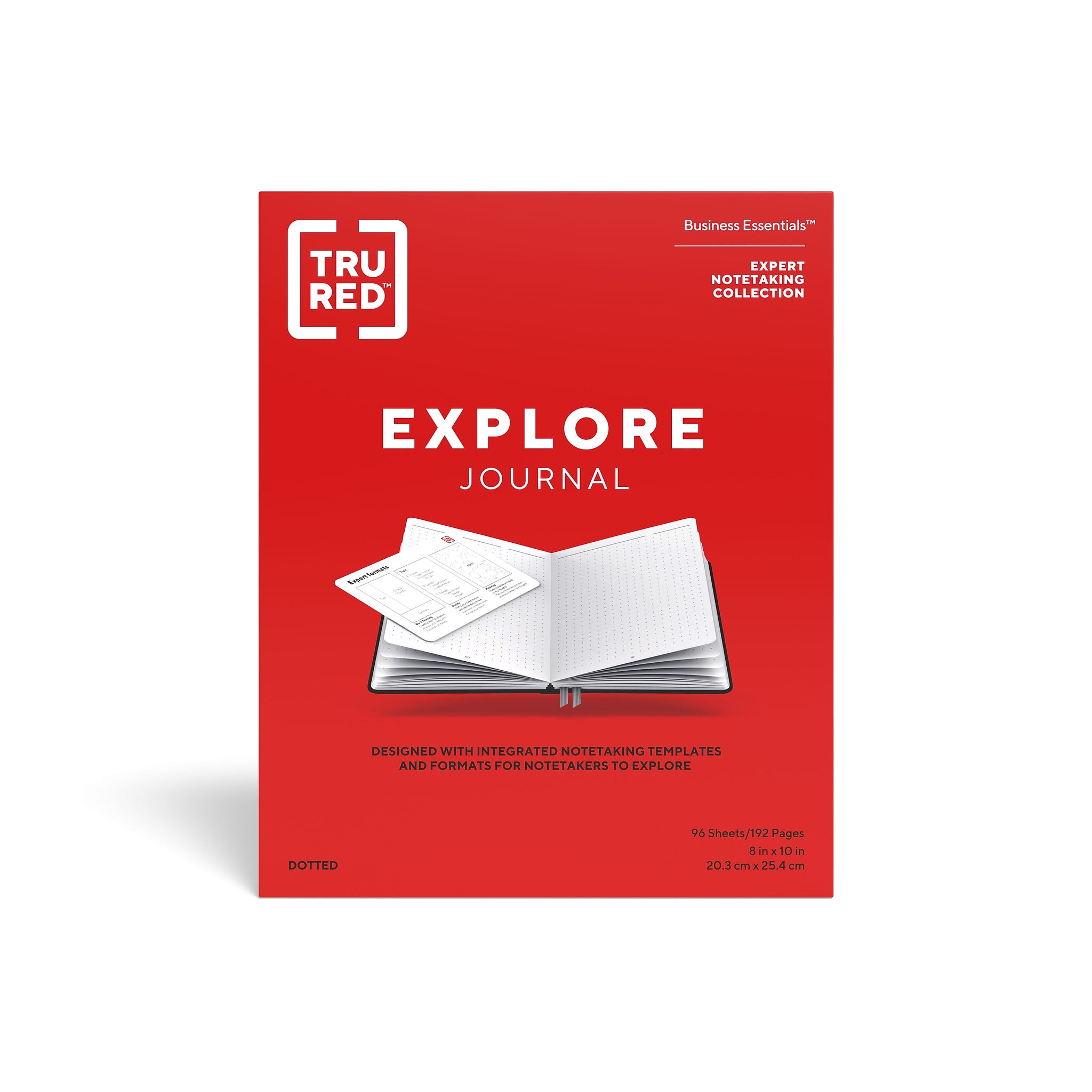 TRU RED™ Large Explore Journal, Dotted, Black